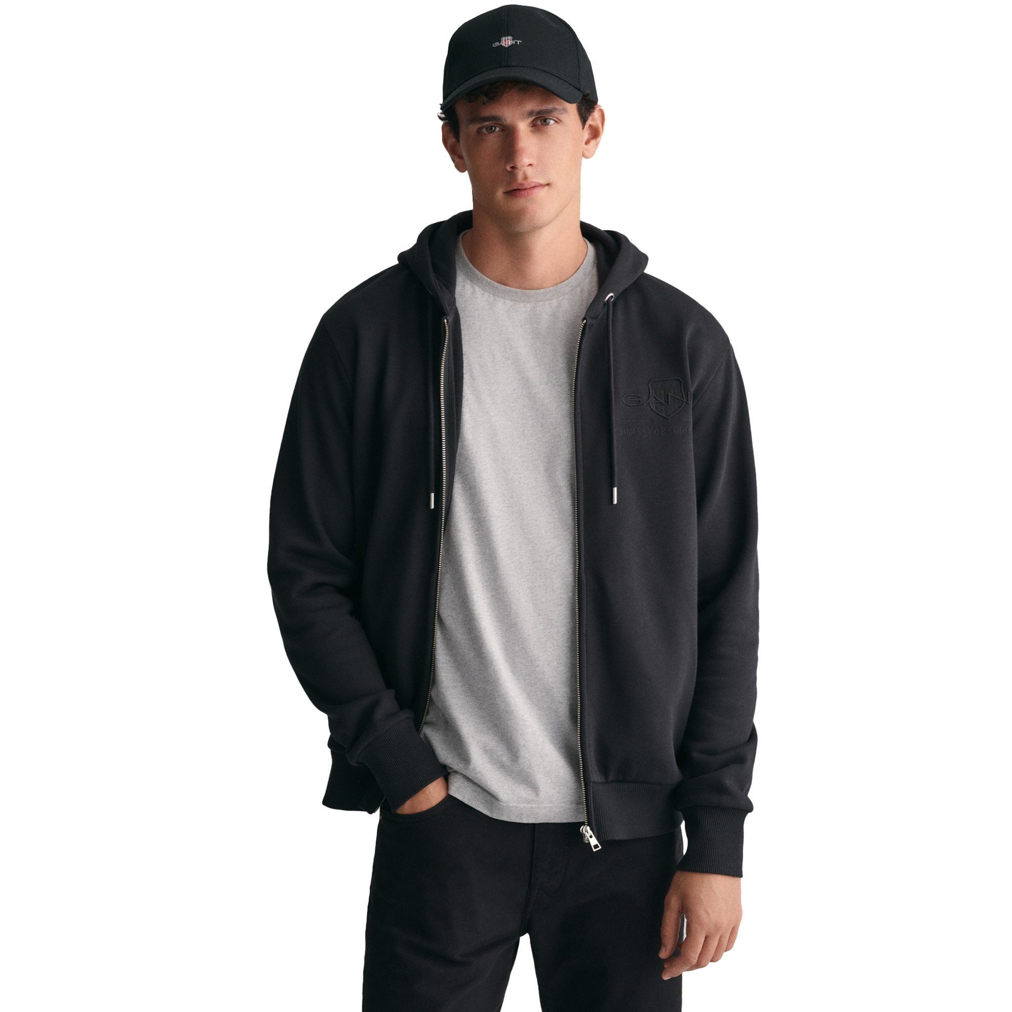 Gant Sweatshirt Herren Sweatjacke Baumwolle günstig online kaufen