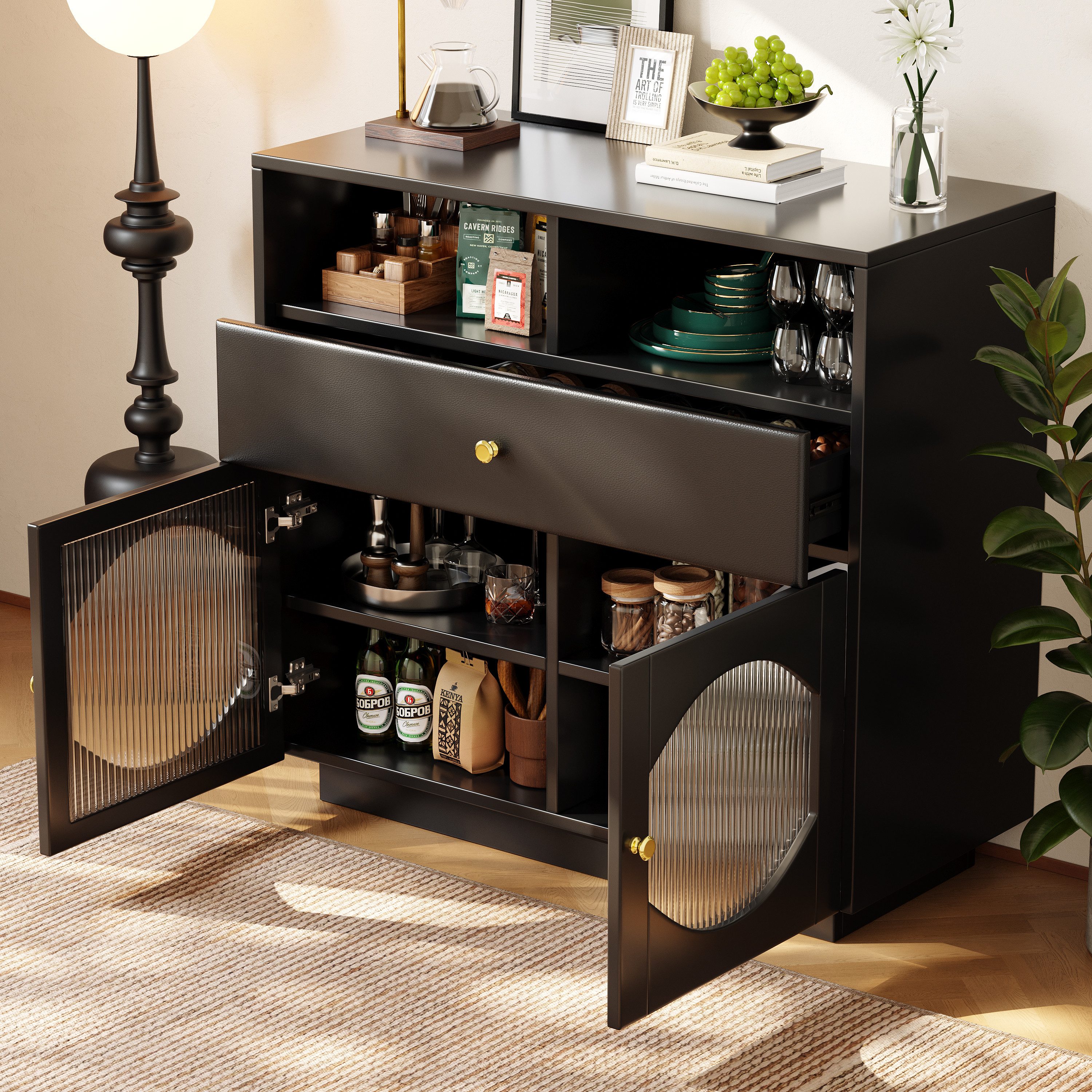 MODFU Sideboard Aufbewahrungsschrank mit ausreichend Stauraum (Küchenschran günstig online kaufen