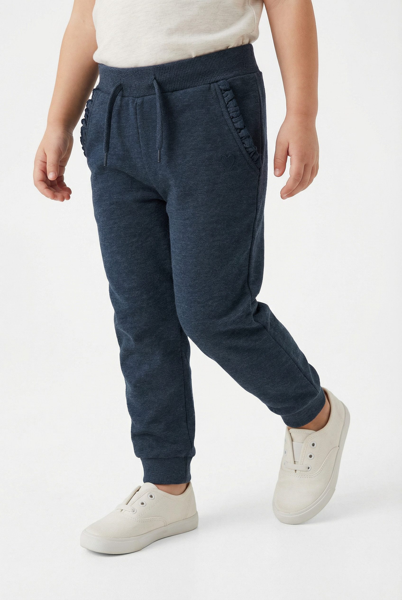 Name It Sweathose NMFVIMA SWE PANT BRU NOOS mit süßem Rüschendetail