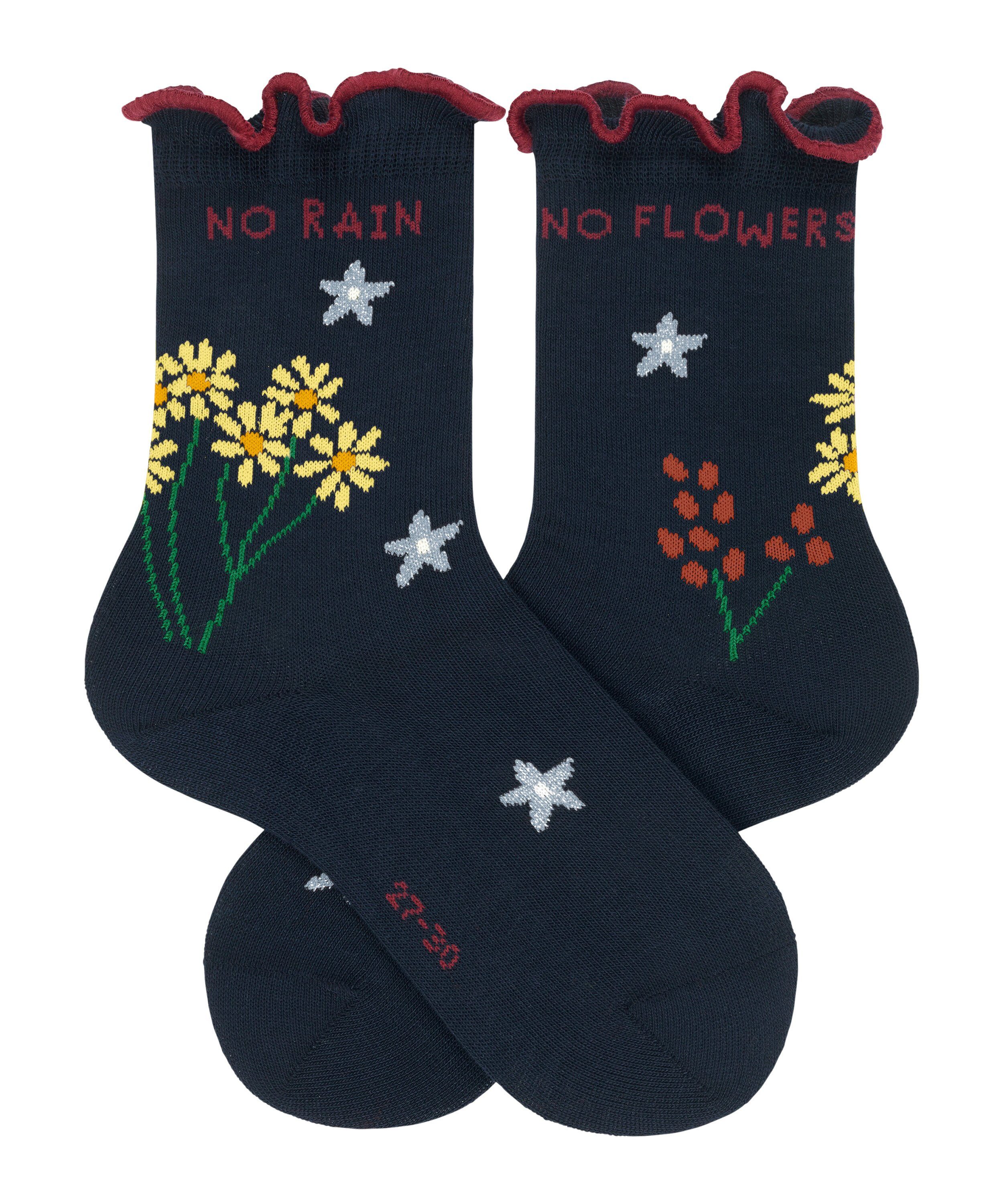 (1-Paar) FALKE Flowers No (6120) marine Socken Rain No