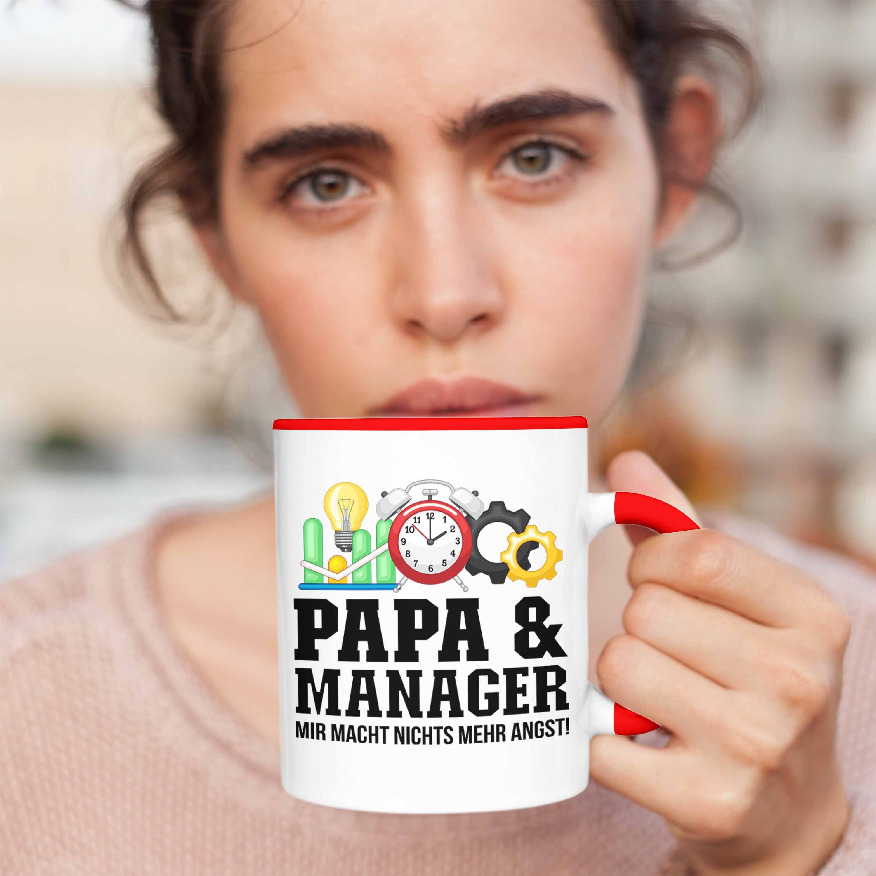 Vater Tasse und Rot Geb Manager Manager - Trendation Papa für Geschenkidee Tasse Trendation