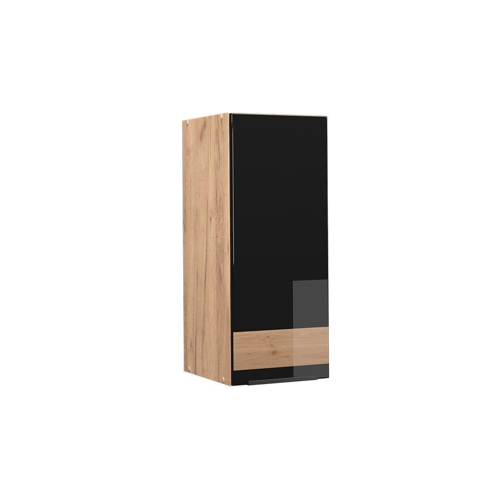 Vicco Küchenglasschrank Goldkraft Eiche 80 cm, Fame-Line | Hängeglasschrank 80 cm | 406673114575113