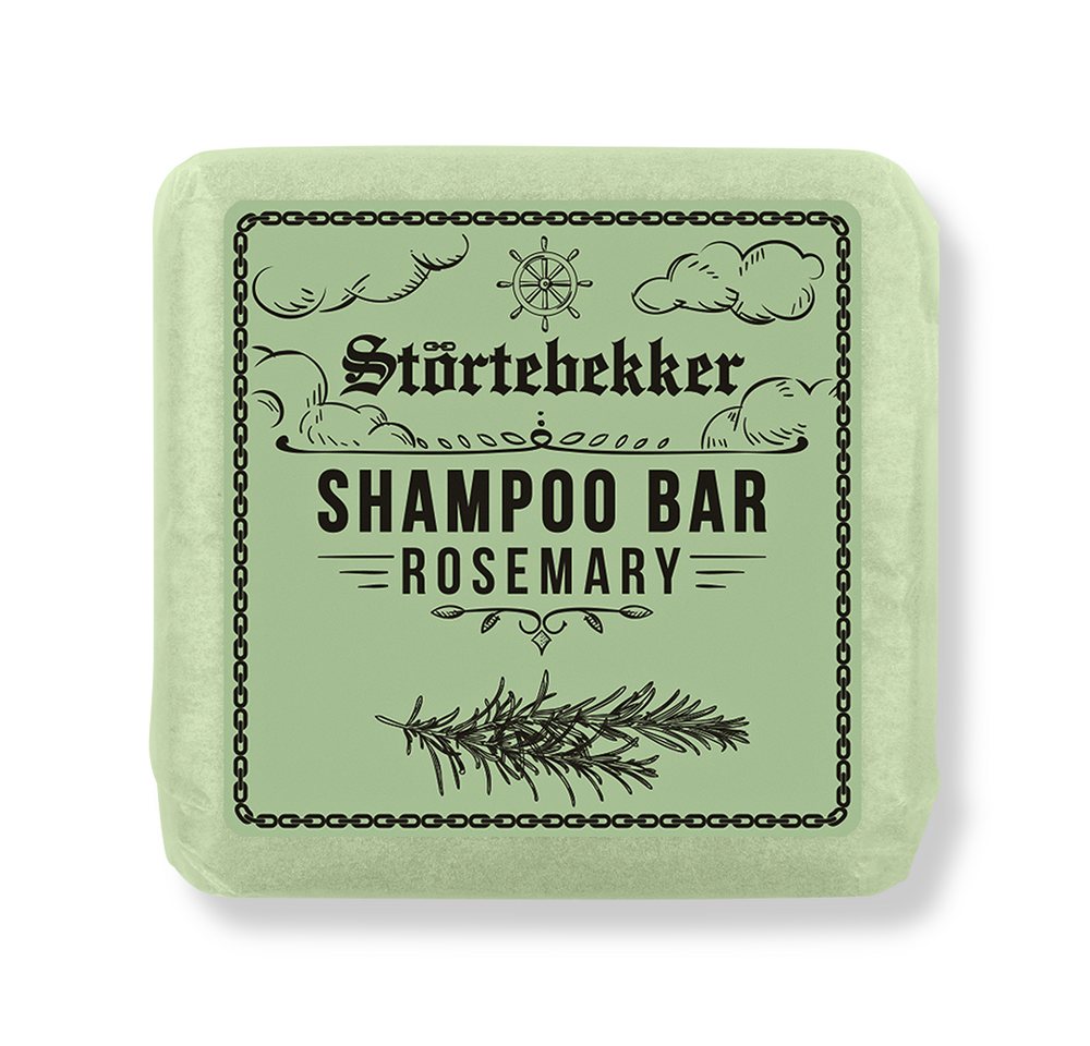 Störtebekker Festes Haarshampoo Rosmarin - mit Rosmarinöl für optimale Haarpflege, Vegane & Nachhaltige Reinigung für Haar & Kopfhaut