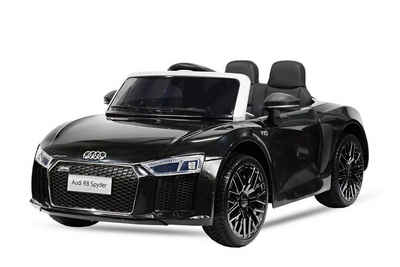 Toys Store Elektro-Kinderauto Audi R8 Spyder Kinder Auto Elektroauto Akku Kinderfahrzeug 2 Sitzer, Belastbarkeit 35 kg, AUX-/USB-Anschluss, MP3 Hupe und Motorsound am Lenkrad, Fernsteuerung