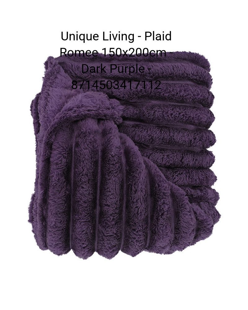 Plaid Unique Living Plaid Romee Lila 150x200 cm, UNIQUE Living