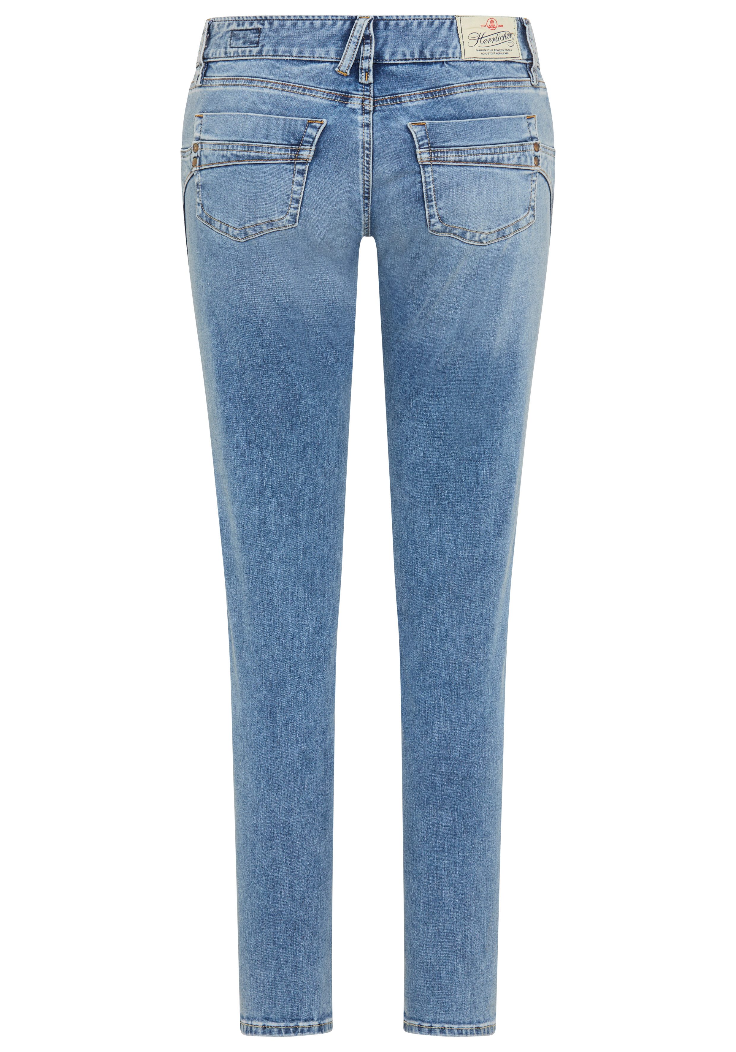 Herrlicher Slim-fit-Jeans Touch Slim Denim mit besonderer Nahtführung