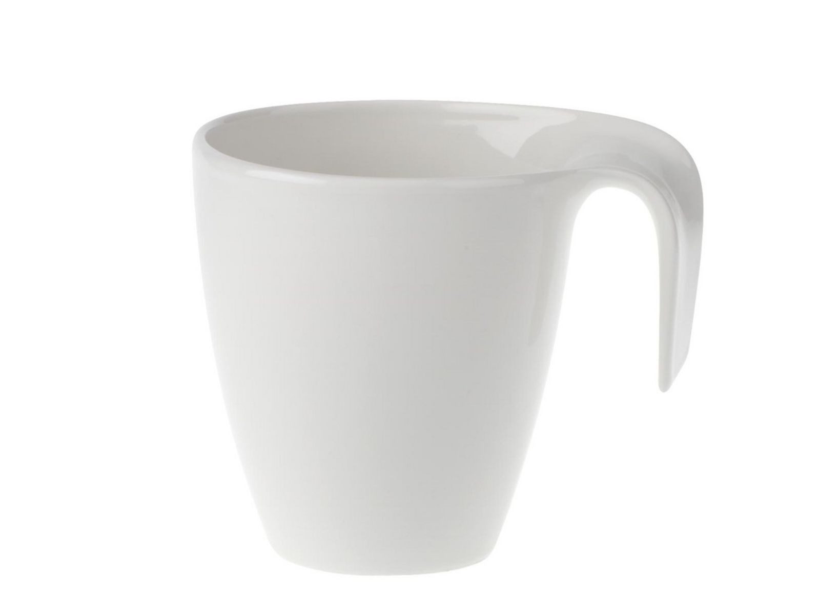 Villeroy & Boch Becher Flow Becher mit Henkel 0,34 l, Premium Porcelain