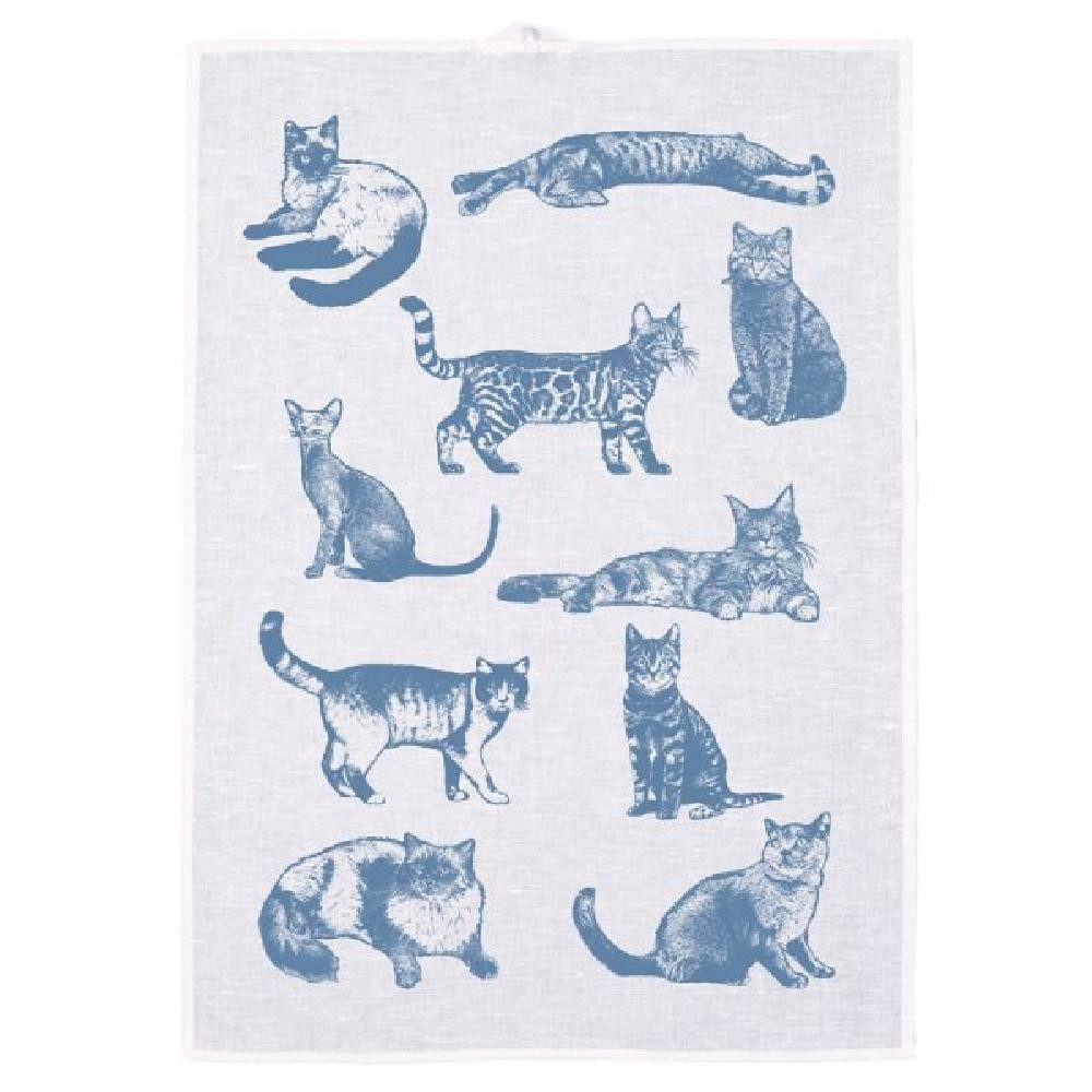 Frohstoff Geschirrtuch Geschirrtuch Katzen Blaugrau günstig online kaufen