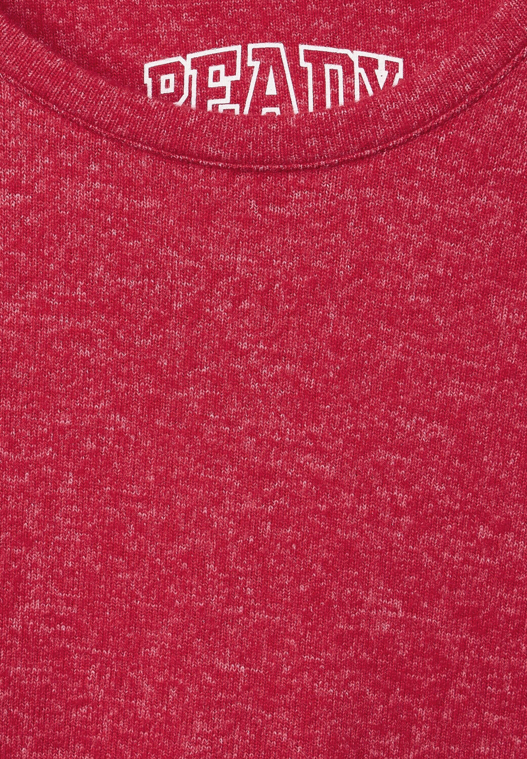 CECIL Rundhalsshirt in Melange Optik