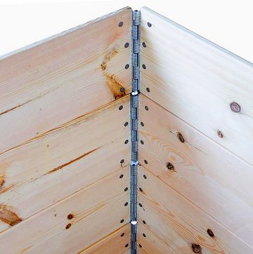 Spetebo Hochbeet Holz Hochbeetrahmen stapelbar - 120 x 80 cm (Packung, 1 tlg), Hochbeet Stecksystem erweiterbar