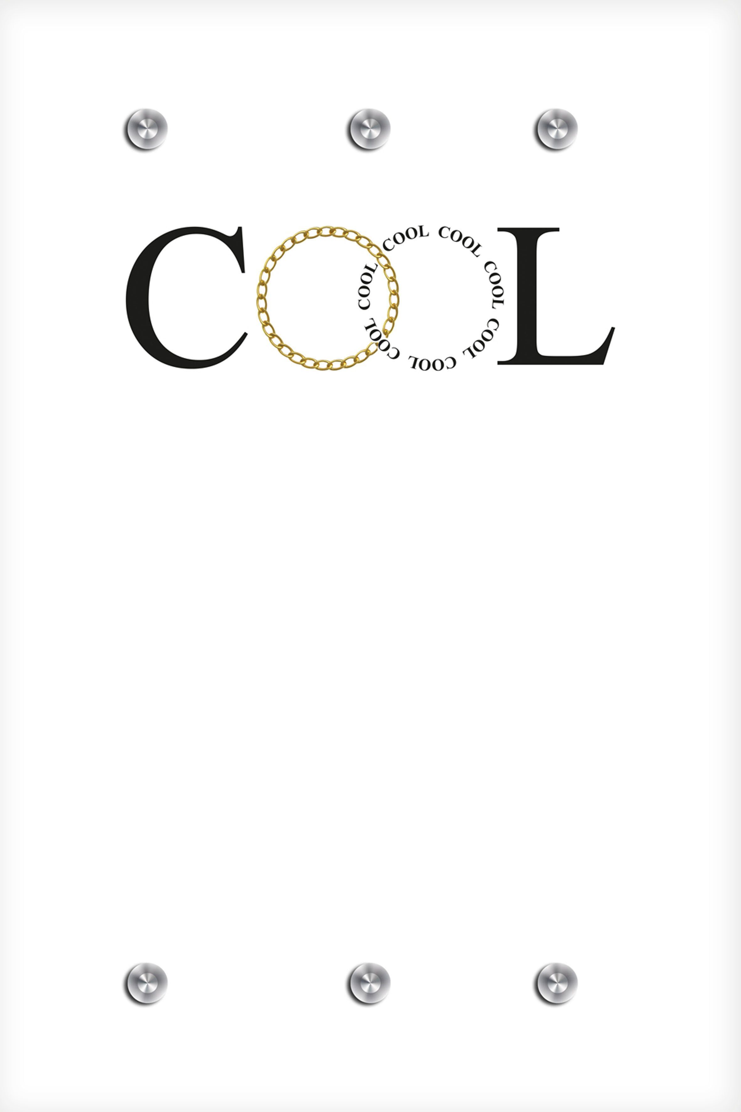 queence Garderobenleiste COOL, mit 6 Haken, 80 x 120 cm