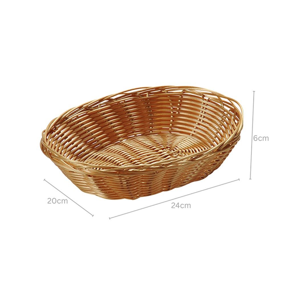 Kesper Brotkorb Brotkorb aus Kunststoffgeflecht 10er Pack braun, Kunststoff