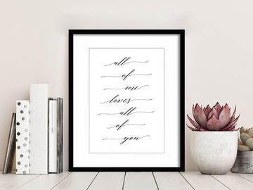 artissimo Poster Poster mit Spruch DinA4 Bildenglische Sprüche Liebe Liebeserklärung, englische Zitate und Sprüche: Liebeserklärung