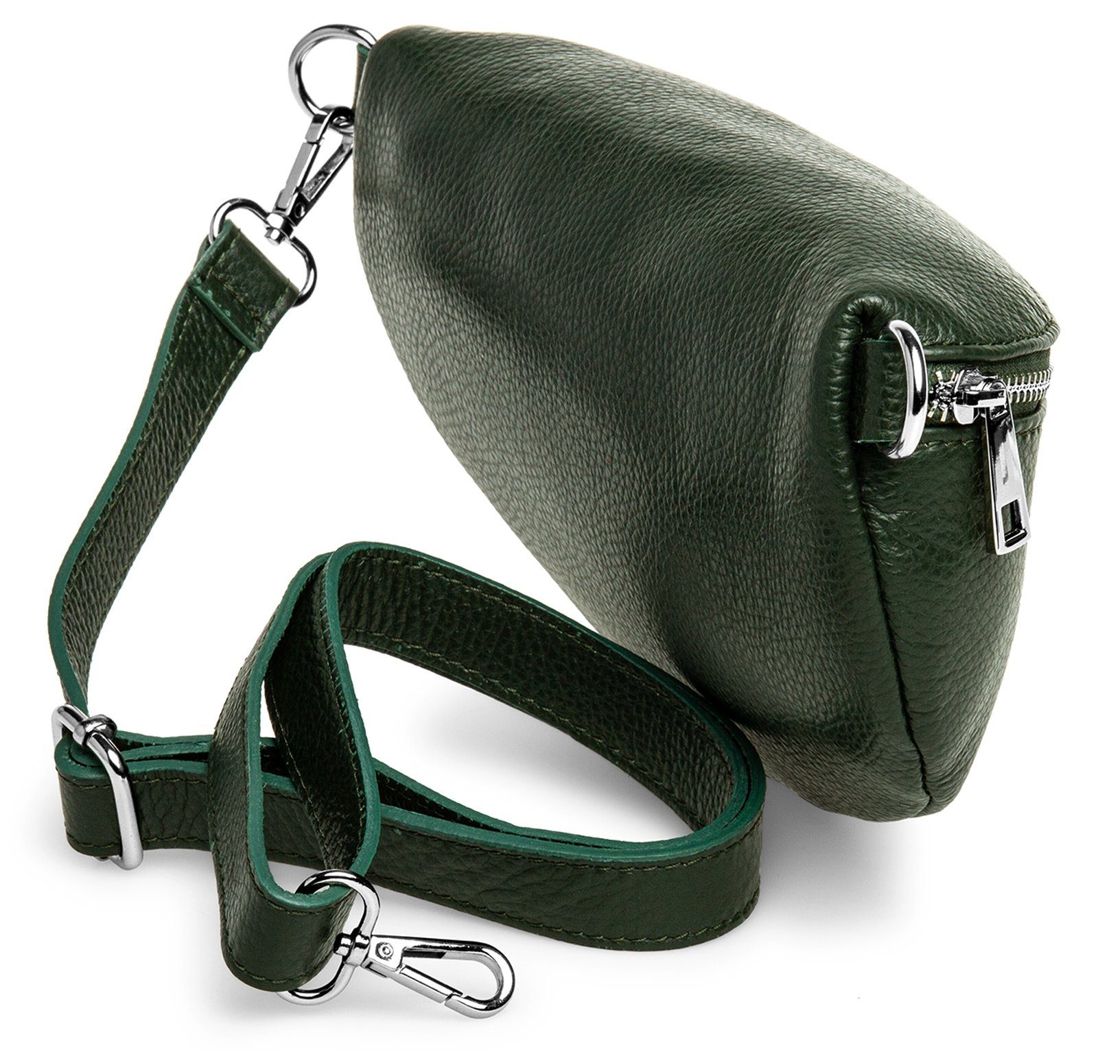Caspar Gürteltasche Mittelgroße Leder Cross Body Gürteltasche -CLASSIC LINE- Modell No.799, leicht, robust & unempfindlich - 100% Echtleder - Handmade in Italy