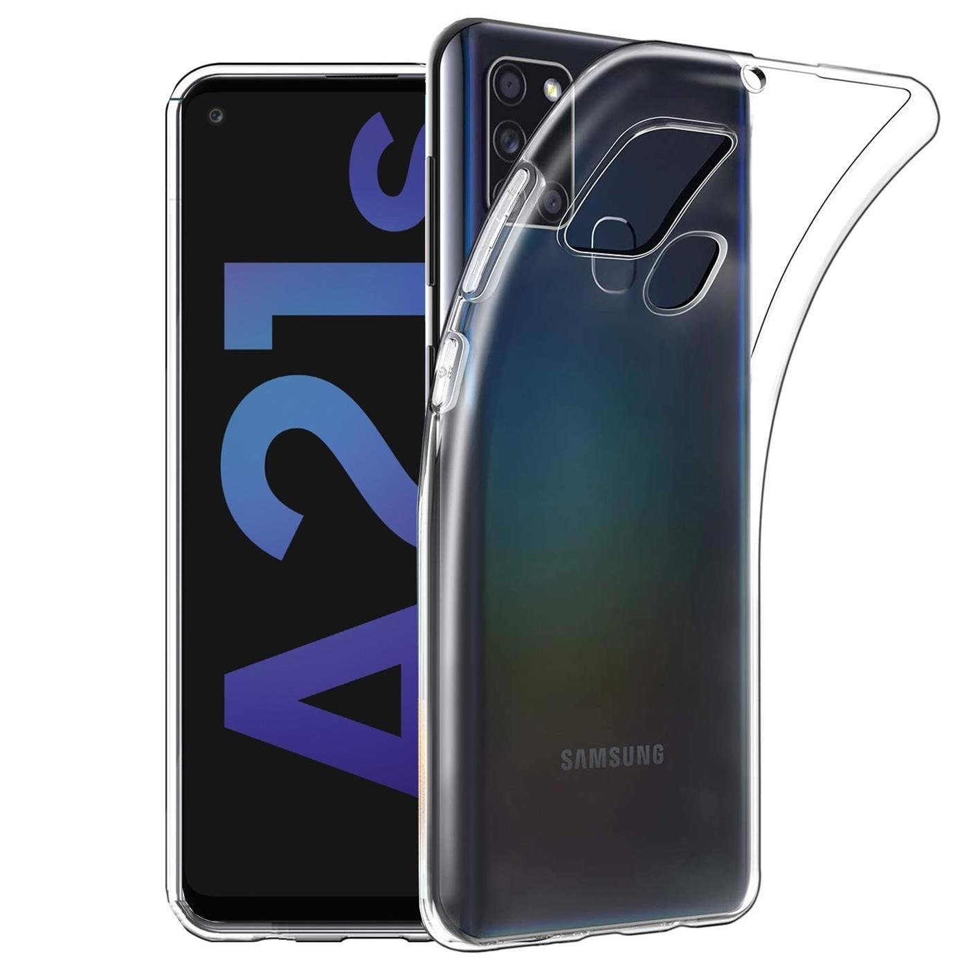 CoolGadget Handyhülle Transparent Ultra Slim Case für Samsung Galaxy A21s 6,5 Zoll, Silikon Hülle Dünne Schutzhülle für Samsung A21s Hülle