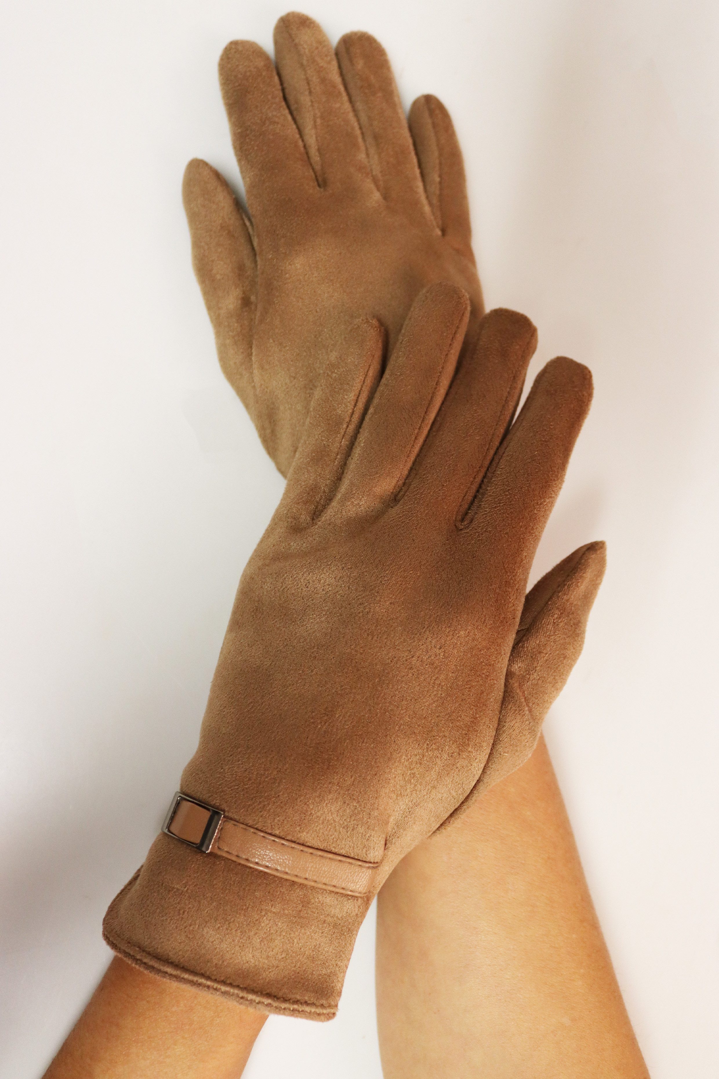 Capelli New York Fleecehandschuhe mit Zierriemen