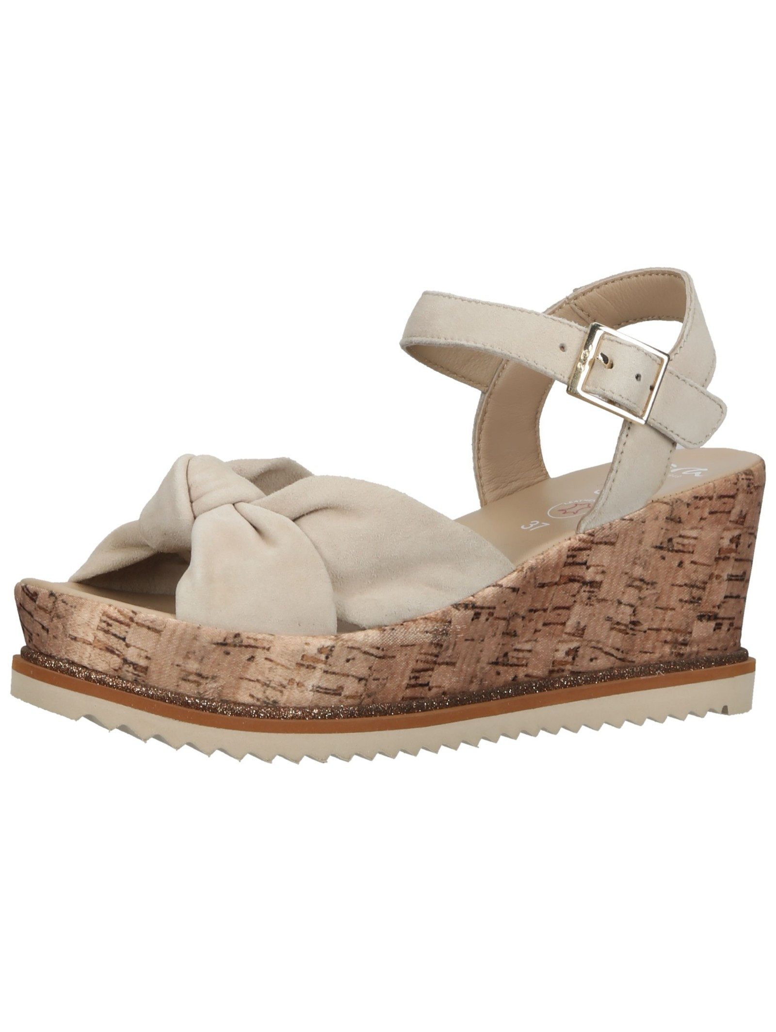 Sandalen Veloursleder . Keilsandalette