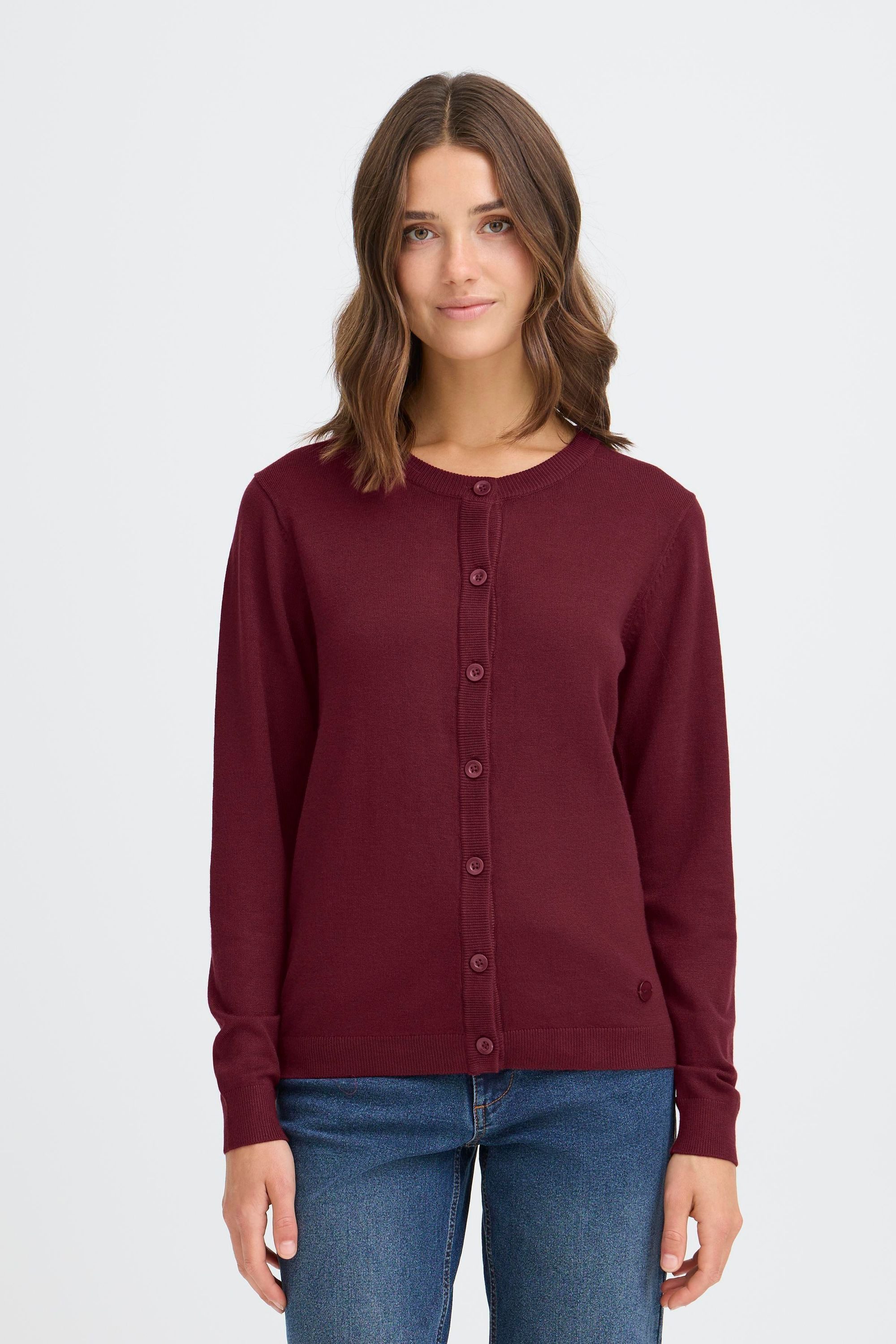 OXMO Strickjacke OXAIDA CARDIGAN Modische Strickjacke mit Knopfleiste