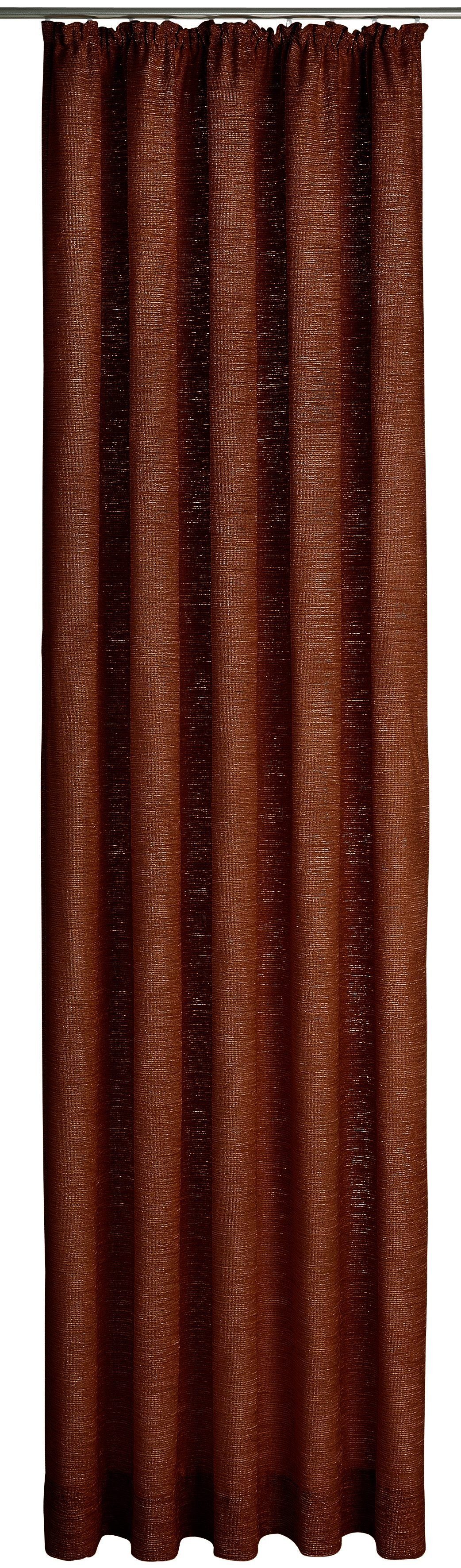 234 Vorhang blickdicht, Chenille (1 g/m², schoko Trondheim St), Kräuselband Wirth,