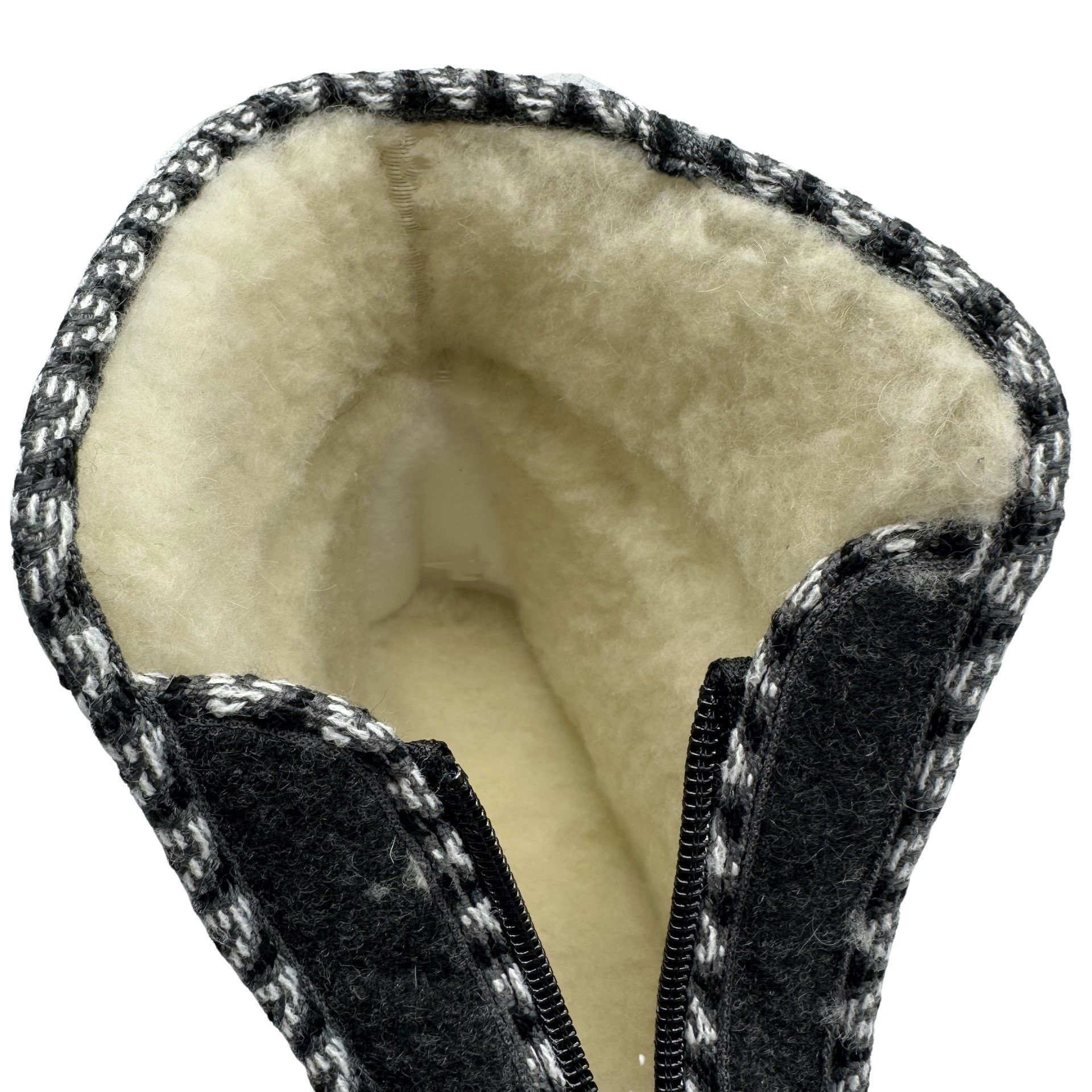 zelbut Winter Hausschuhe Filz Hüttenschuhe Schafwolle Gefüttert Pantoffeln Hausschuh Hausstiefel