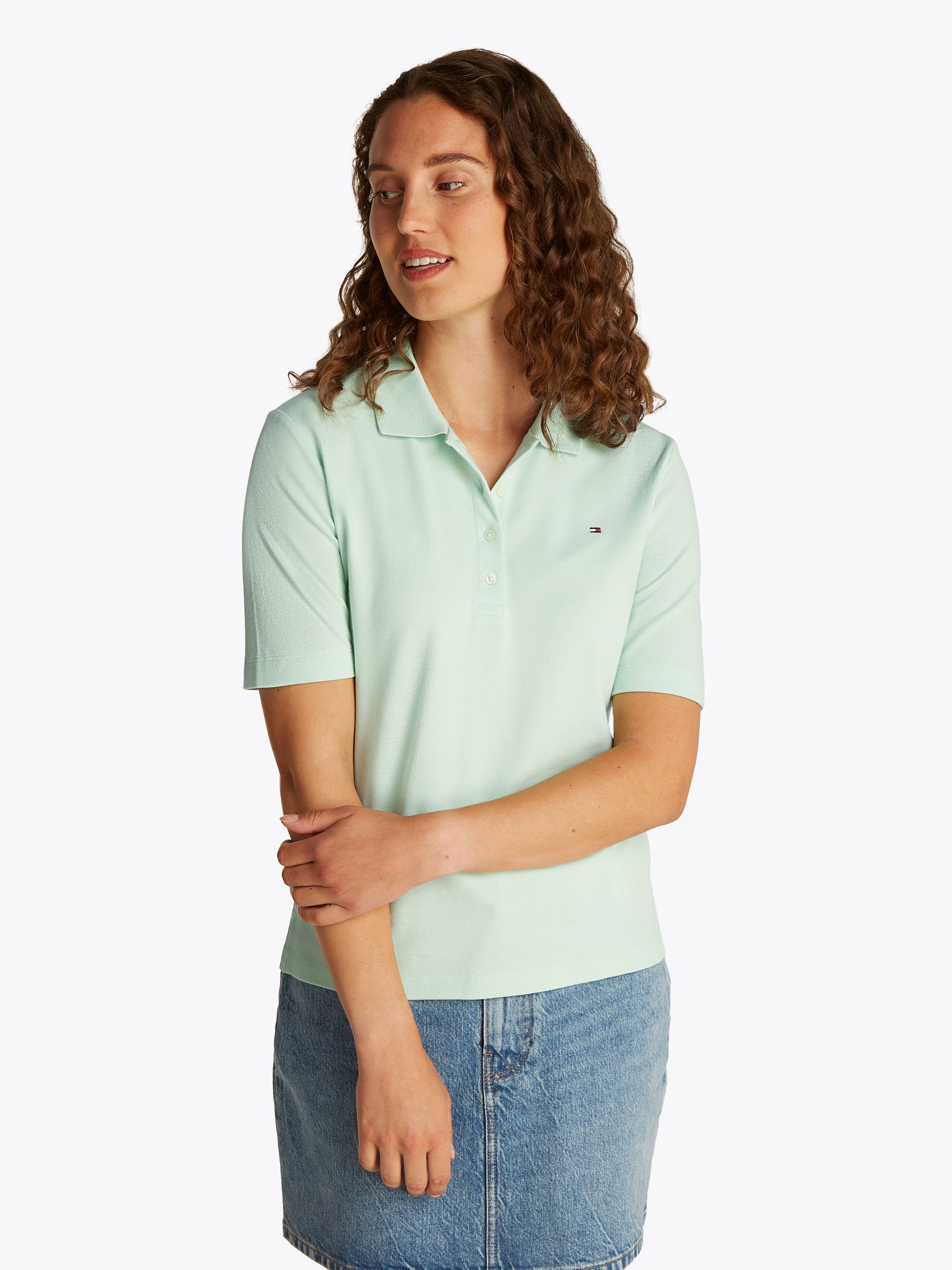 Tommy Hilfiger Poloshirt Regular Fit Pique Premium Polo Baumwollmischung, r günstig online kaufen