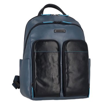 Piquadro Daypack Blue Square Revamp, Leder