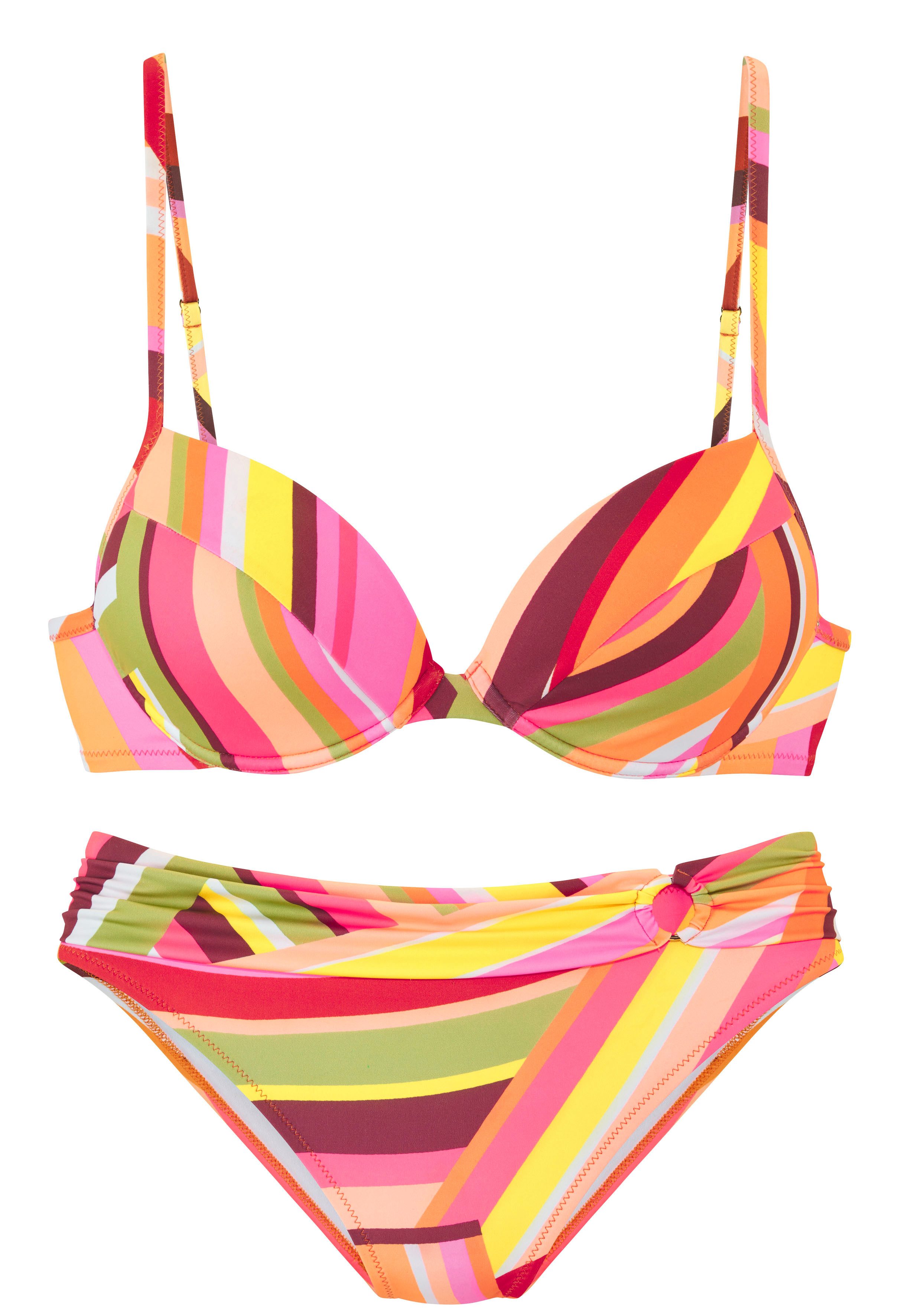 Bruno Banani Push-Up-Bikini mit edlem Zierring günstig online kaufen