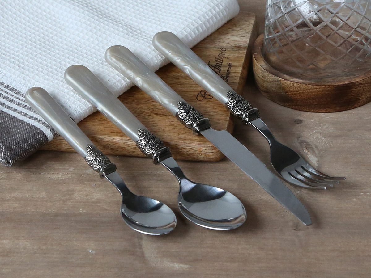 Chic Antique Besteck-Set Chic Antique Linas Besteck Antique Champagner mit Silber Deko 4er Set, 1 Personen – Bild 2 von 4
