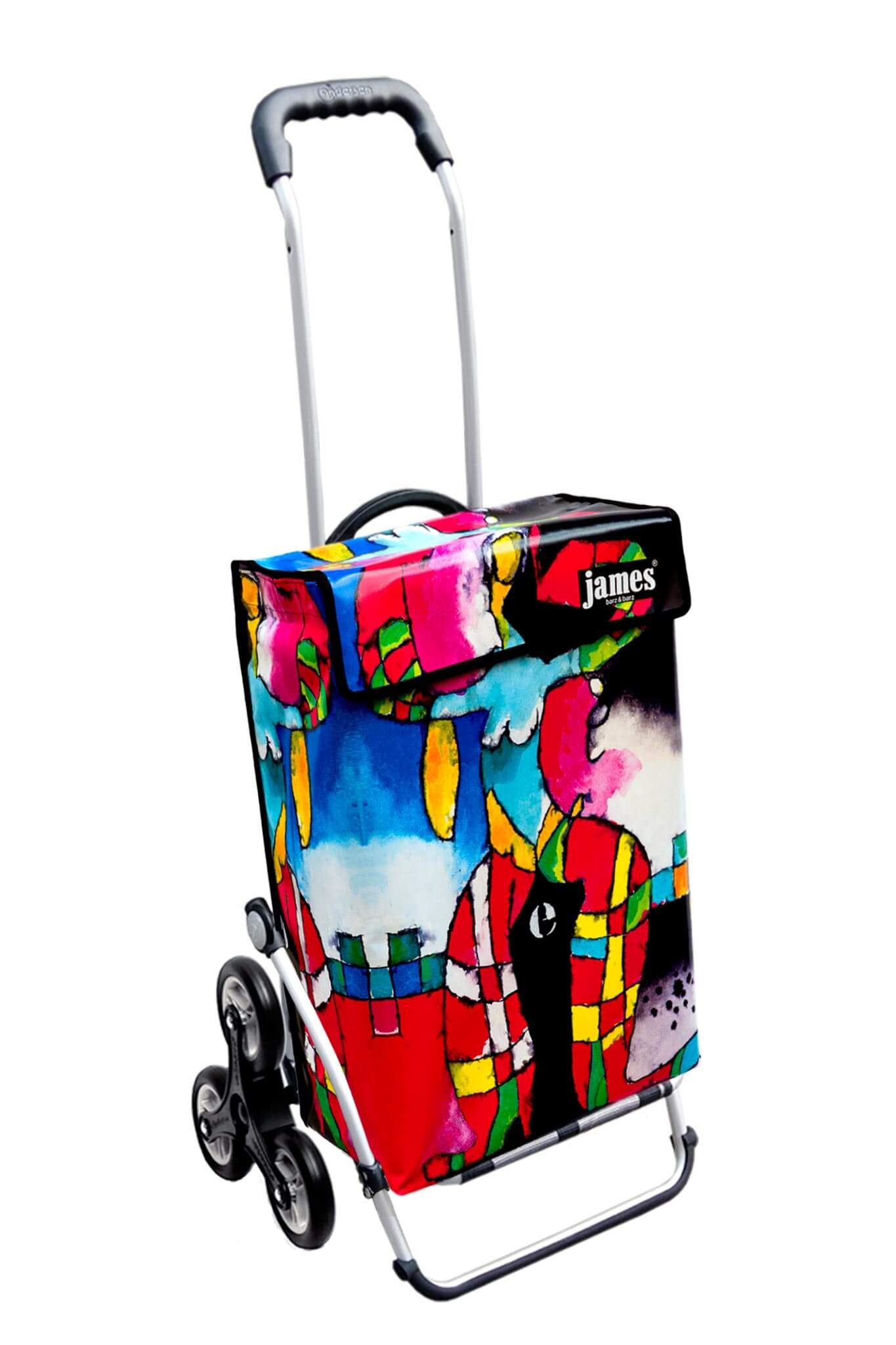 james Einkaufstrolley SUSY - stabiler Einkaufswagen mit individuellem Design, Handmade in Austria - Einkaufsbegleiter mit viel Stauraum - trägt 40kg