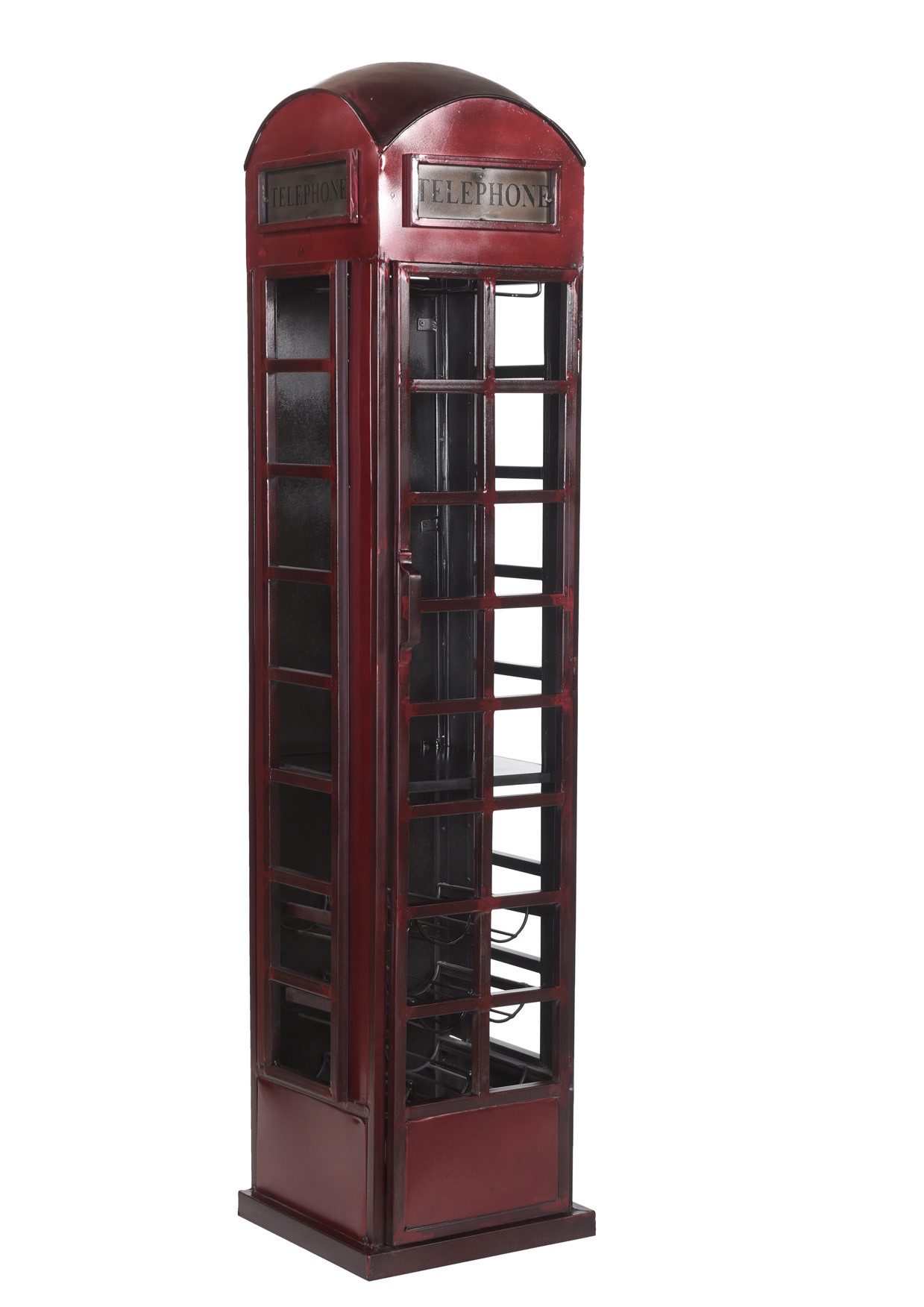 More2Home Barschrank TELEFONZELLE, Metall vintage-rot/schwarz, B/H: günstig online kaufen