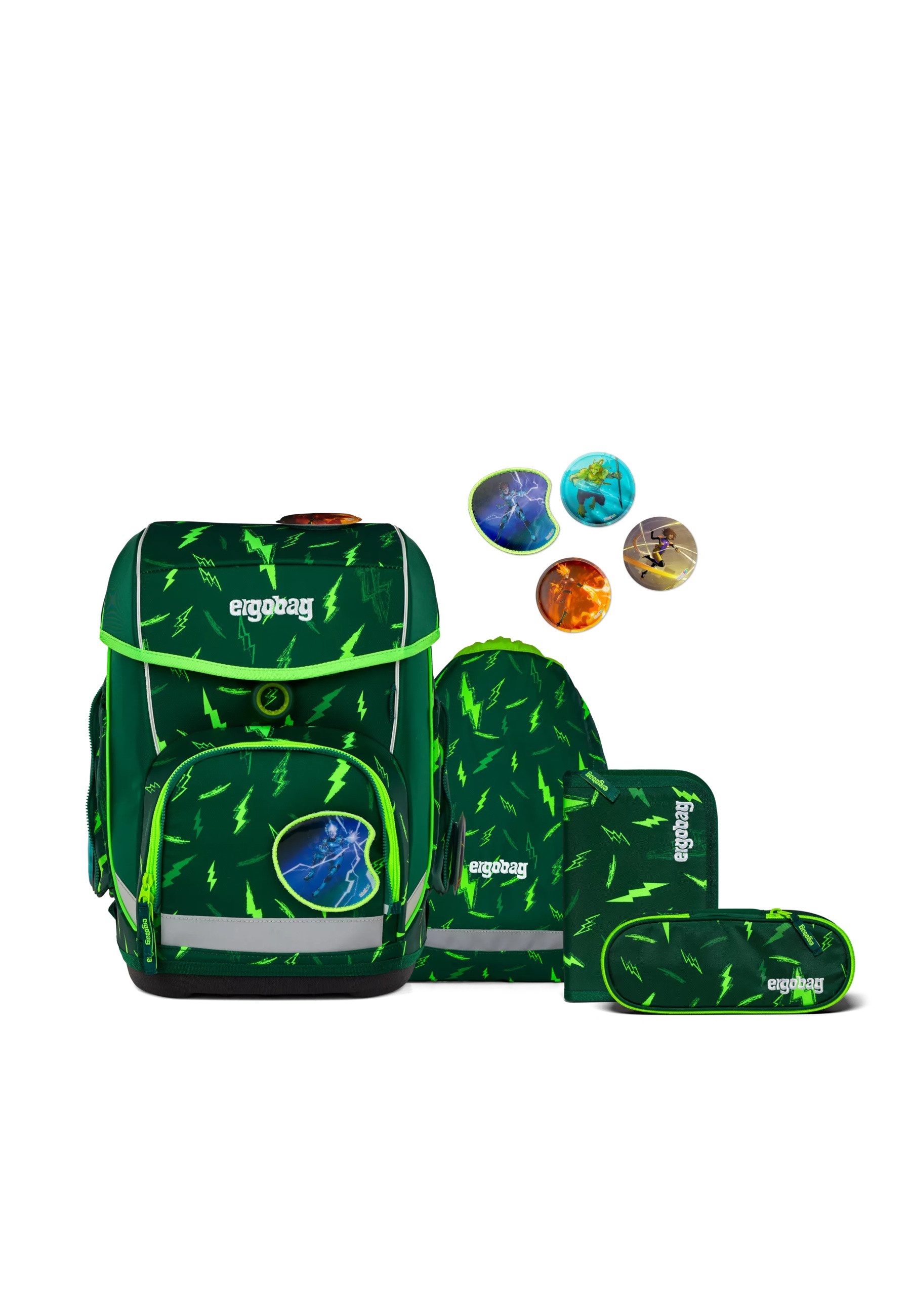 ergobag Schulranzen cubo Set (5-tlg., 5-teiliges Set)