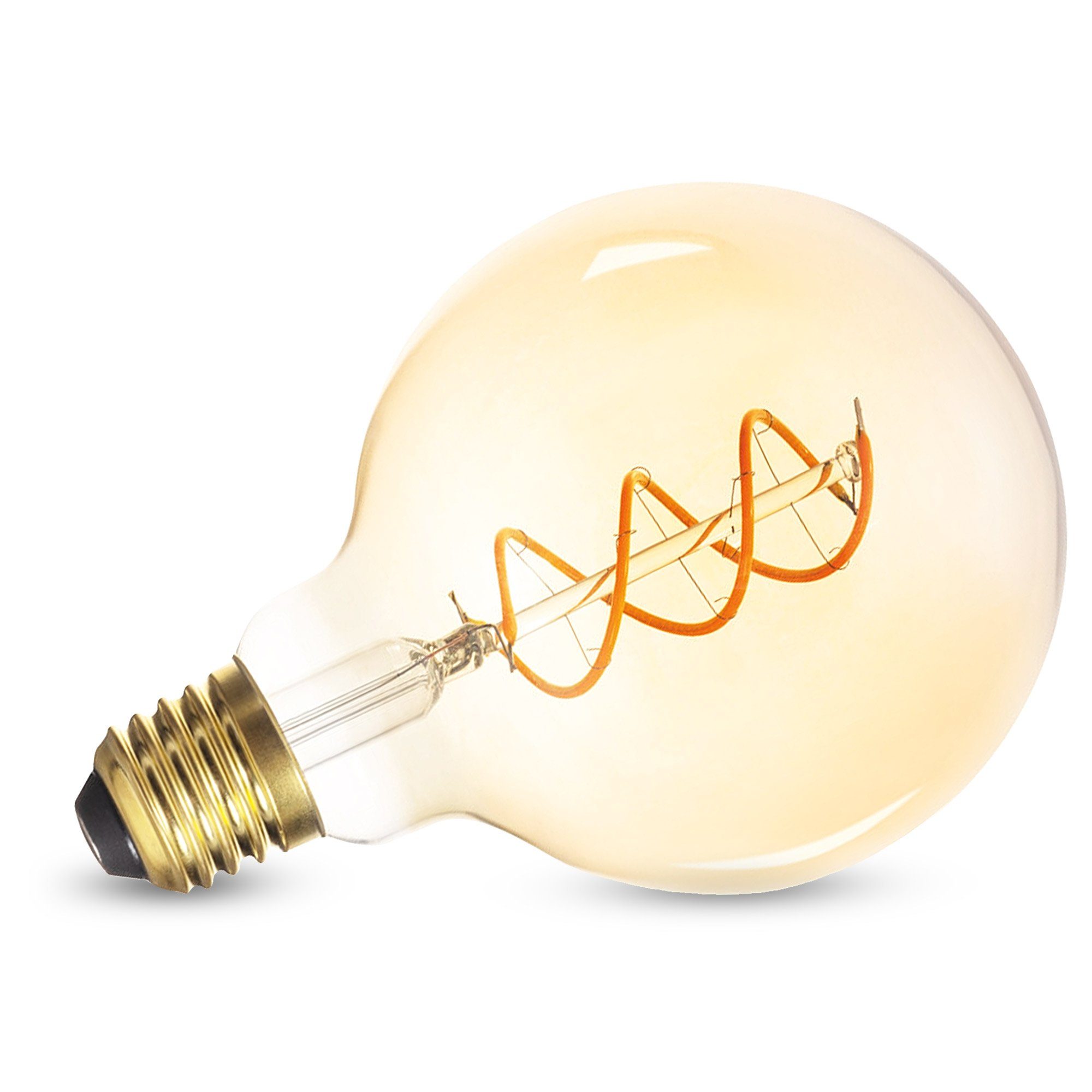 E27 SSC-LUXon Warmweiß Globe PIA Design Filament, LED-Hängeleuchte mit Pendelleuchte Spiral Beton LED