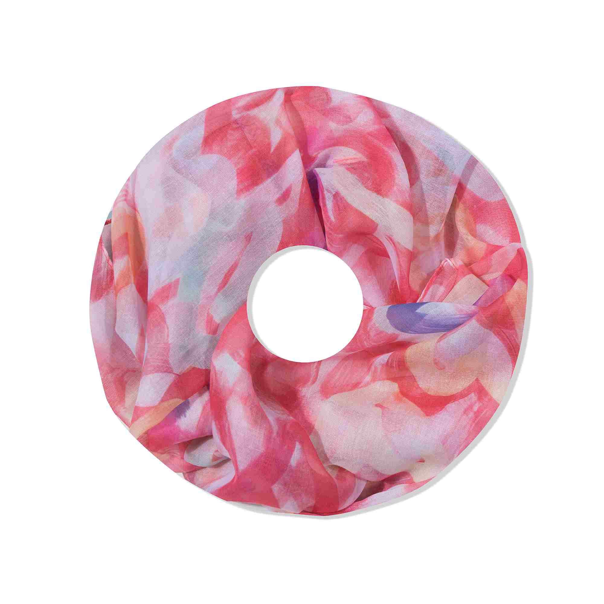 Loop Damen Schal mit Herz-Muster Weich aus 100% Viskose