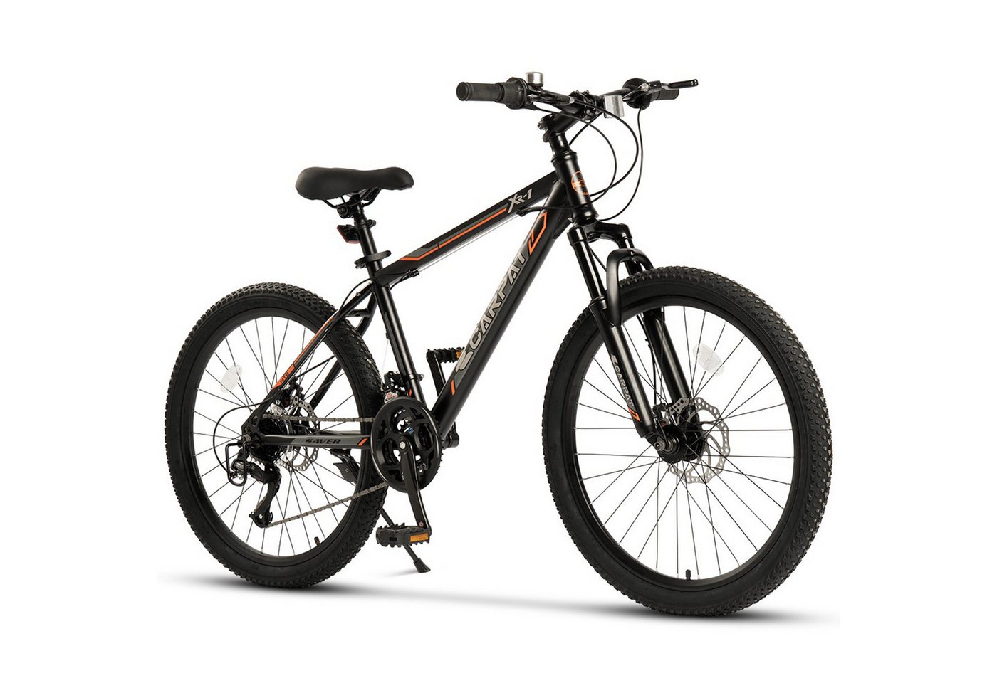 CARPAT SPORT Mountainbike 24 26 Zoll Fahrrad für Herren Damen, Mädchen und Jungen, 21 Gang, Kettenschaltung, Jugendfahrrad MTB Hardtail Fahrrad