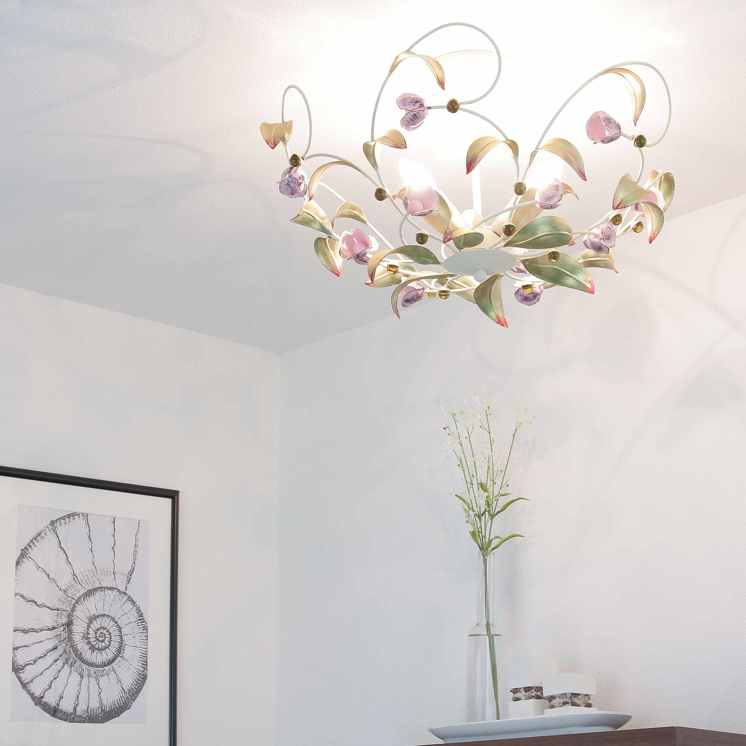 Licht-Erlebnisse Deckenleuchte ROSE, ohne Leuchtmittel, Deckenlampe günstig online kaufen