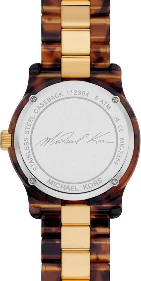 MICHAEL KORS Quarzuhr RUNWAY, MK7354, Edelstahlgehäuse, Ø ca. 38 mm