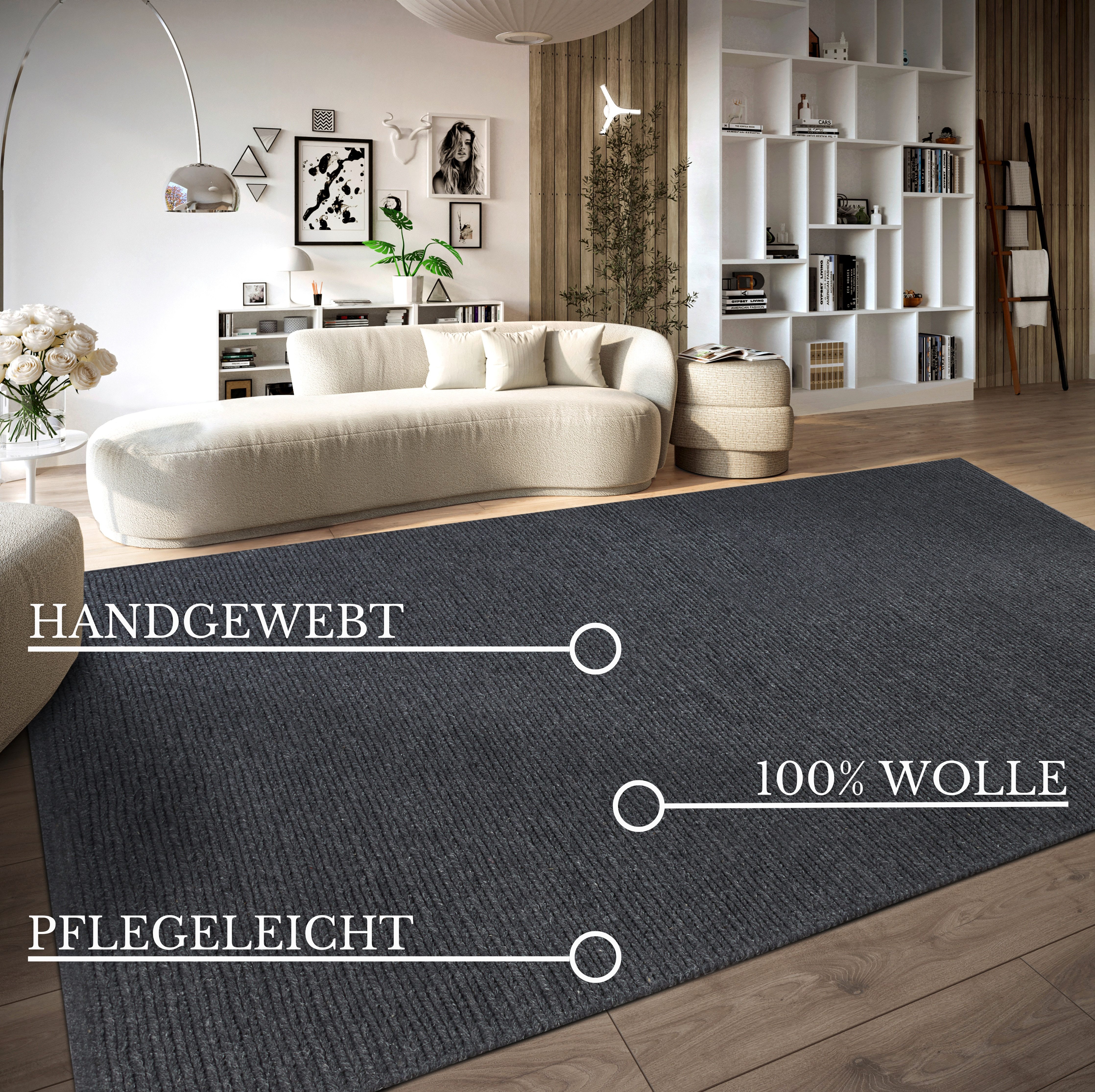 Villeroy & Boch Wollteppich Francois, rechteckig, Höhe: 7 mm, in rund, oval, Läufer, handgewebt, Wolle, Wohnzimmer, Schlafzimmer