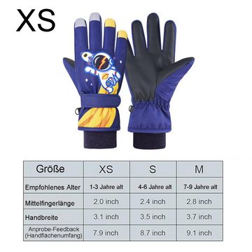 Rnemitery Skihandschuhe Handschuhe Schneehandschuhe für Reiten Laufen Wandern Radfahren (Mit Schnalle) Warm und rutschfest