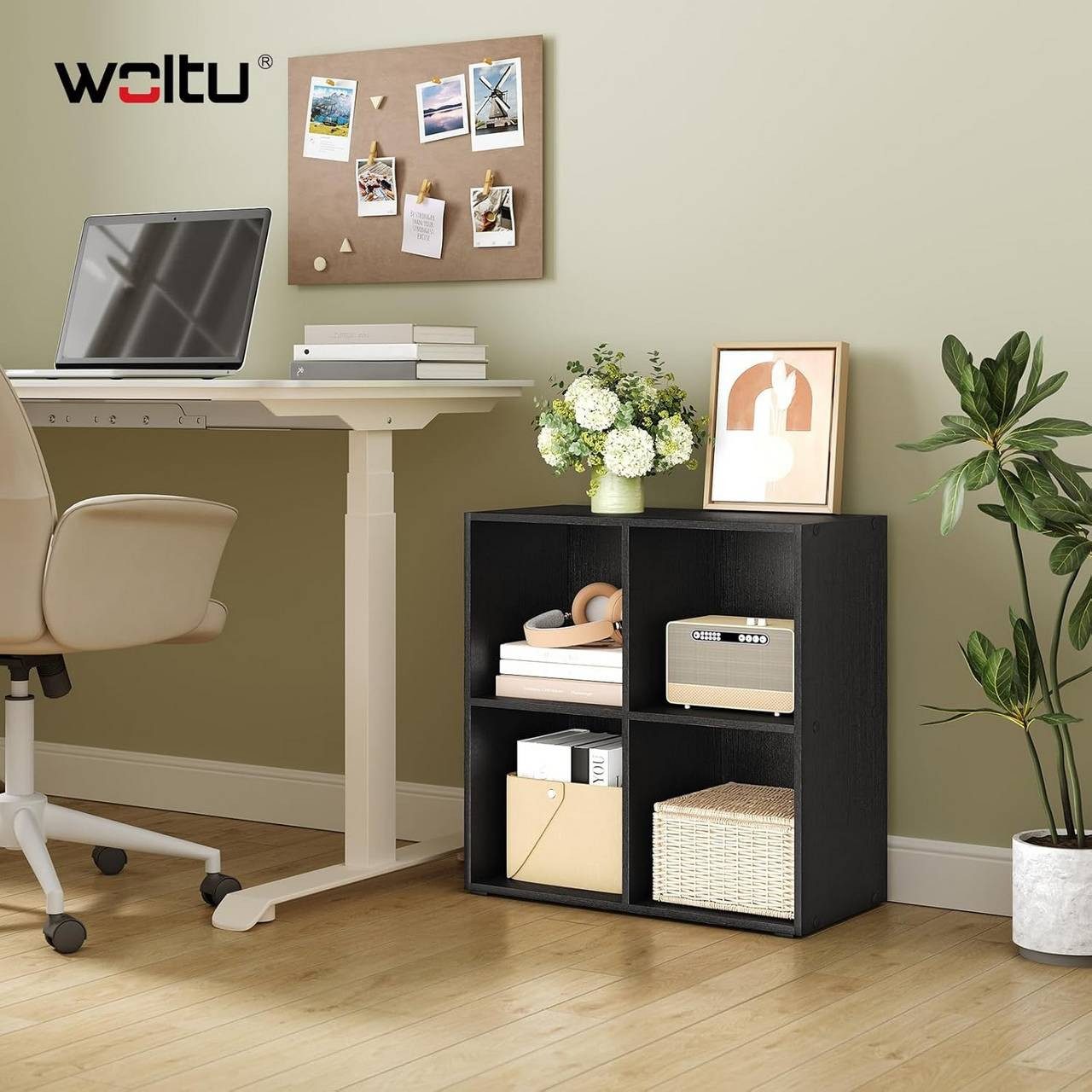 Woltu Bücherregal, 1-tlg., Aufbewahrungsregal, Raumteiler Büroregal, Aktens günstig online kaufen