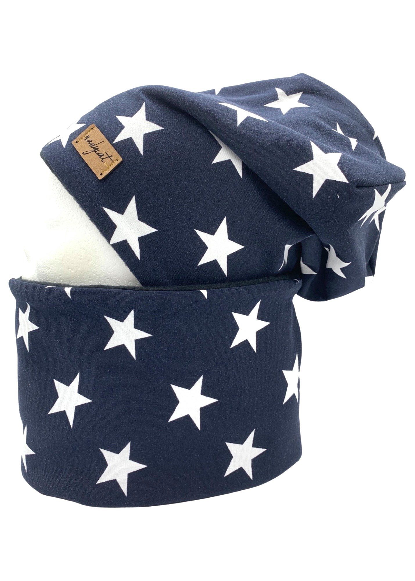 nadycat Beanie DARKBLUE & WHITE STARS (2-St., Beanie mit passendem Loop) ha günstig online kaufen