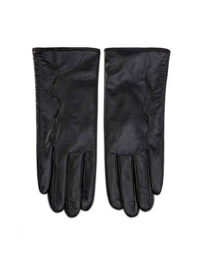 Semiline Lederhandschuhe Damenhandschuhe P8205-0 Schwarz