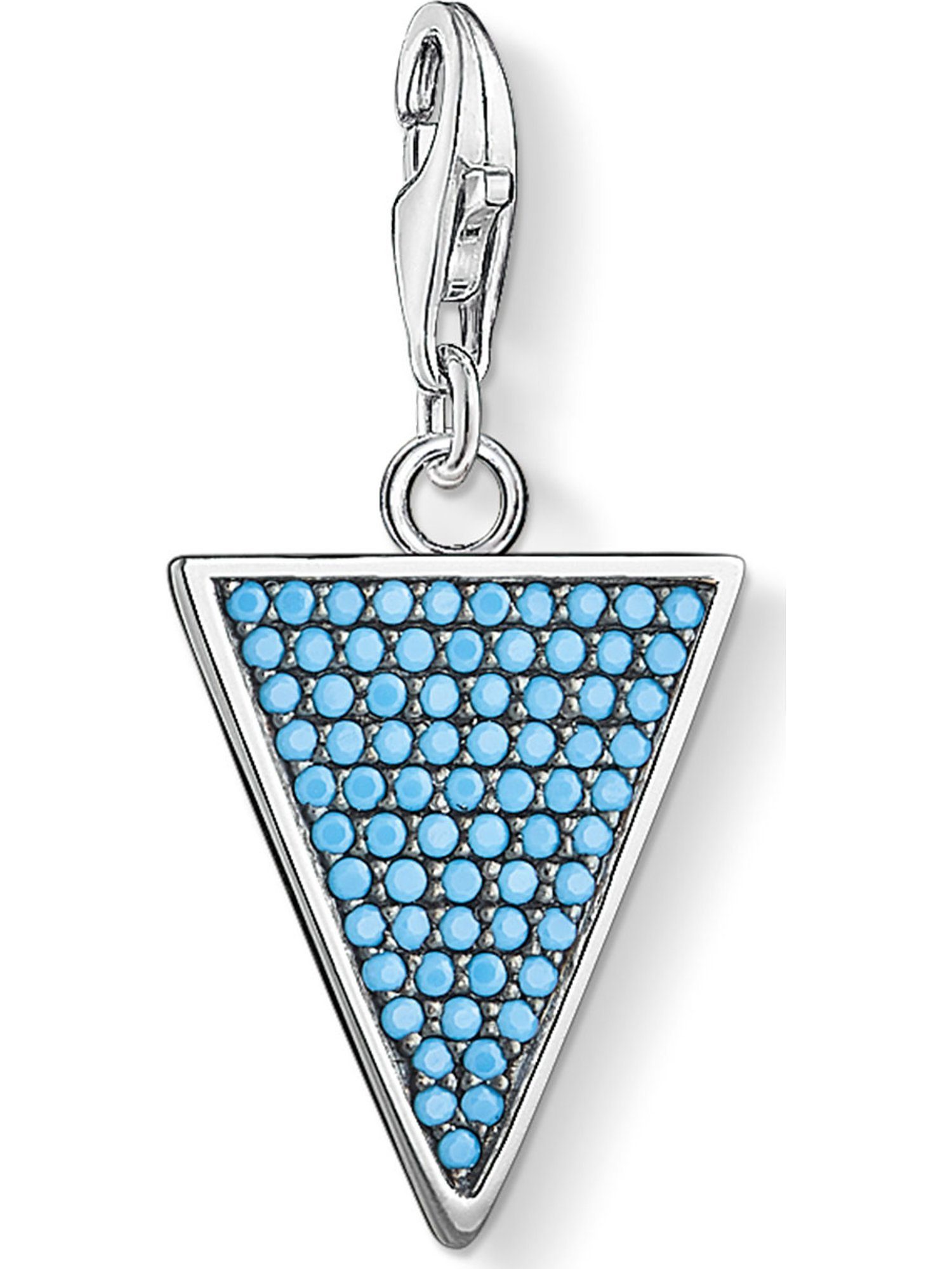 THOMAS SABO Kettenanhänger Thomas Sabo Damen-Charm 925er Silber Glasstein