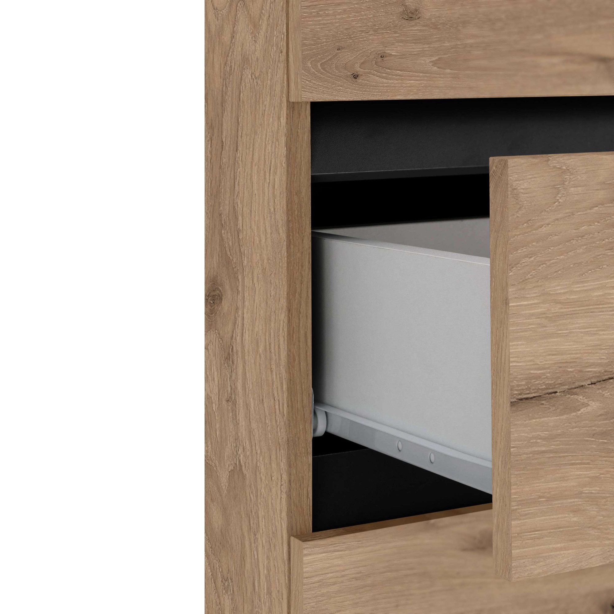 Home affaire Midischrank Wisla mit 4 Türen & 1 Schublade, Breite 76 cm, Höhe 130 cm
