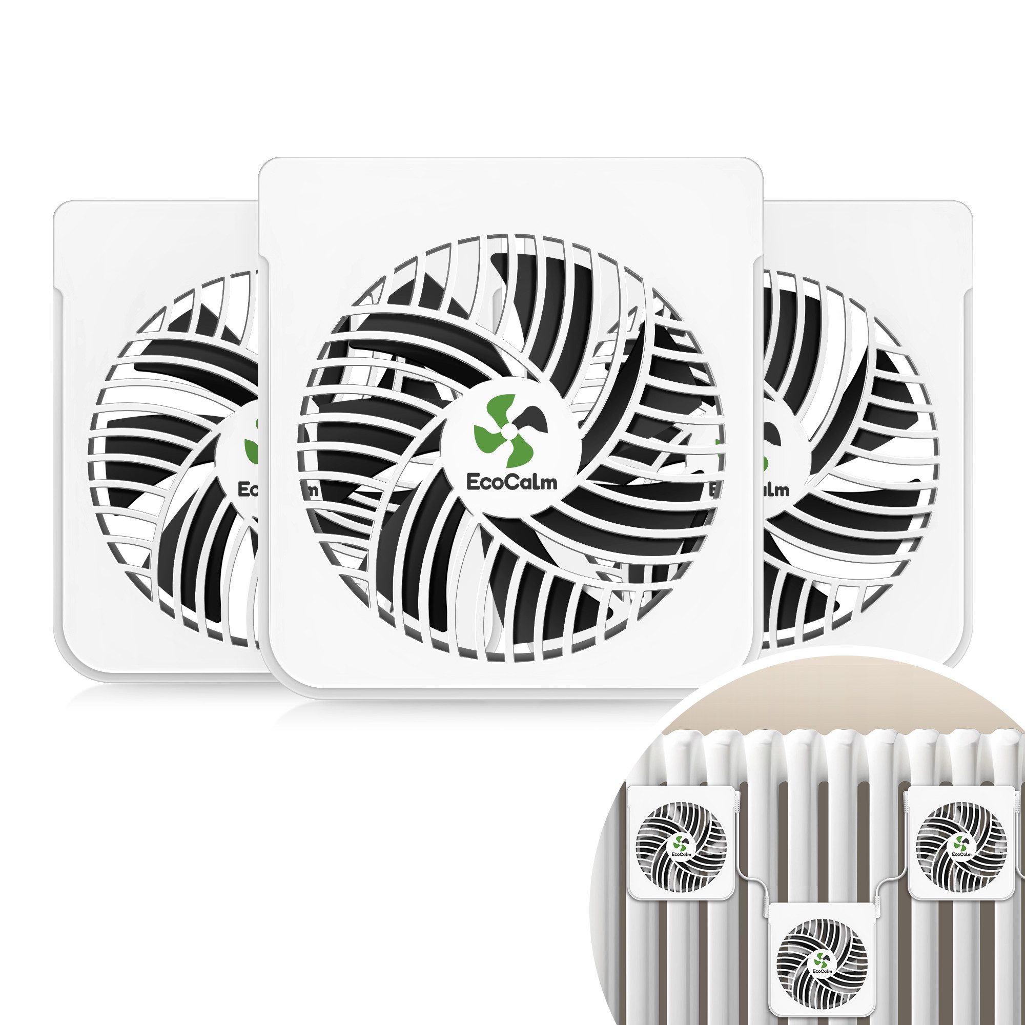 ecoCalm Heizkörperventilator 3/6 Lüfter mit Magnetbefestigung günstig online kaufen