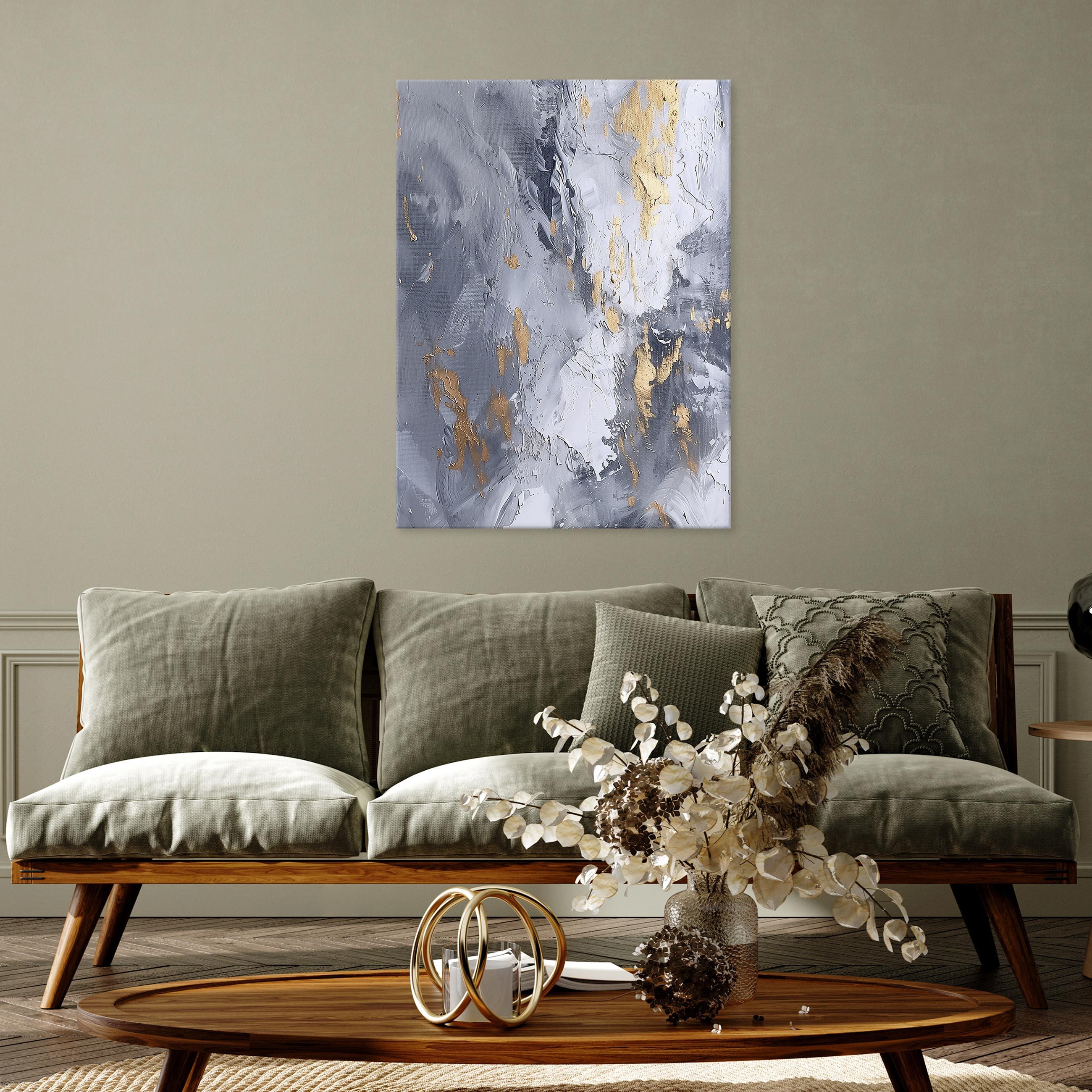 Wallarena Leinwandbild Marmor Glamour Grau Gold günstig online kaufen