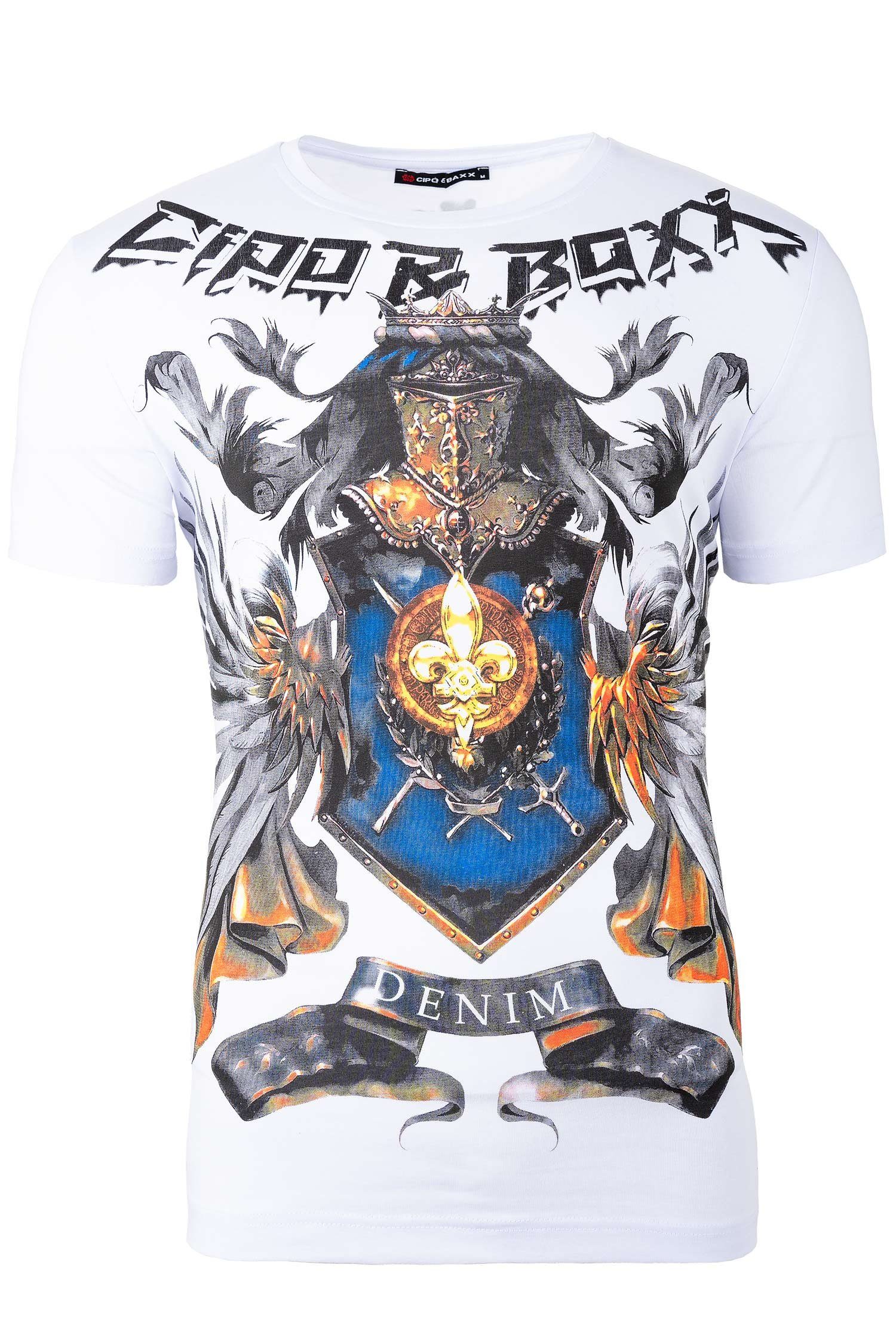 Cipo & Baxx Print-Shirt Cooles Kurzarm günstig online kaufen