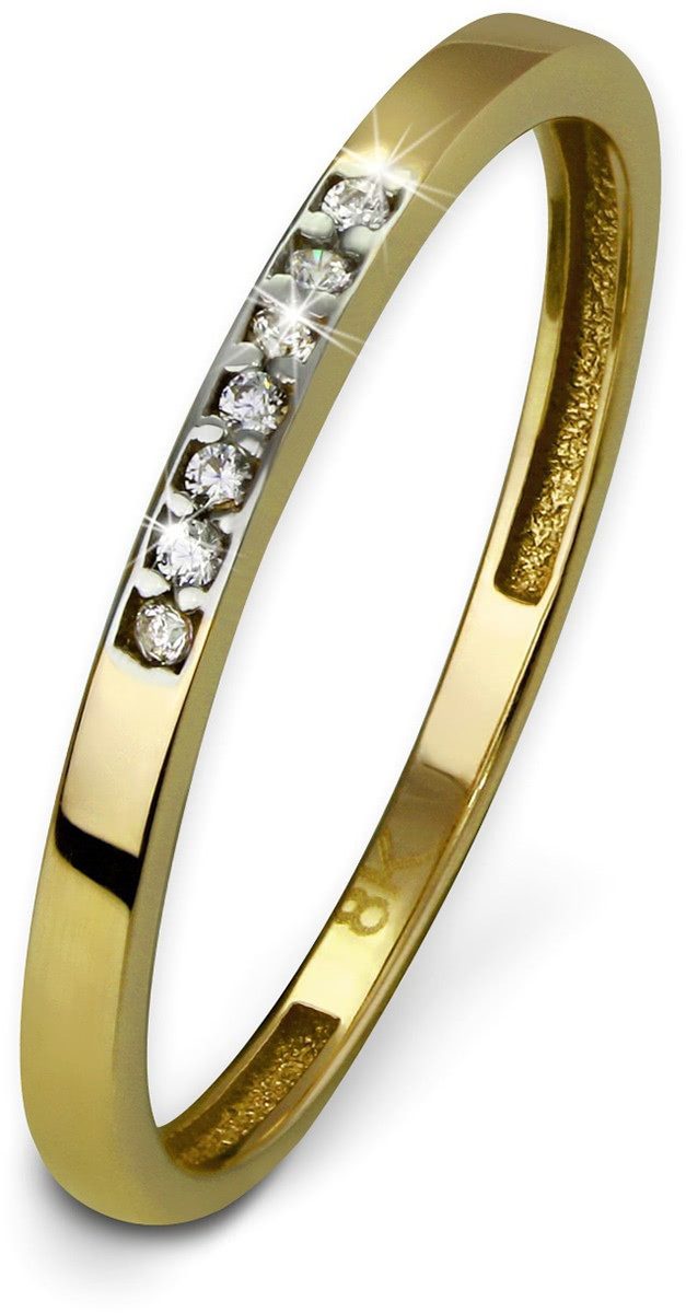 GoldDream Goldring GoldDream Goldring 333er Gelbgold 8 Karat GDR502YX (Fingerring), Damen Ring aus 333 Gelbgold - 8 Karat, Farbe: gold, weiß