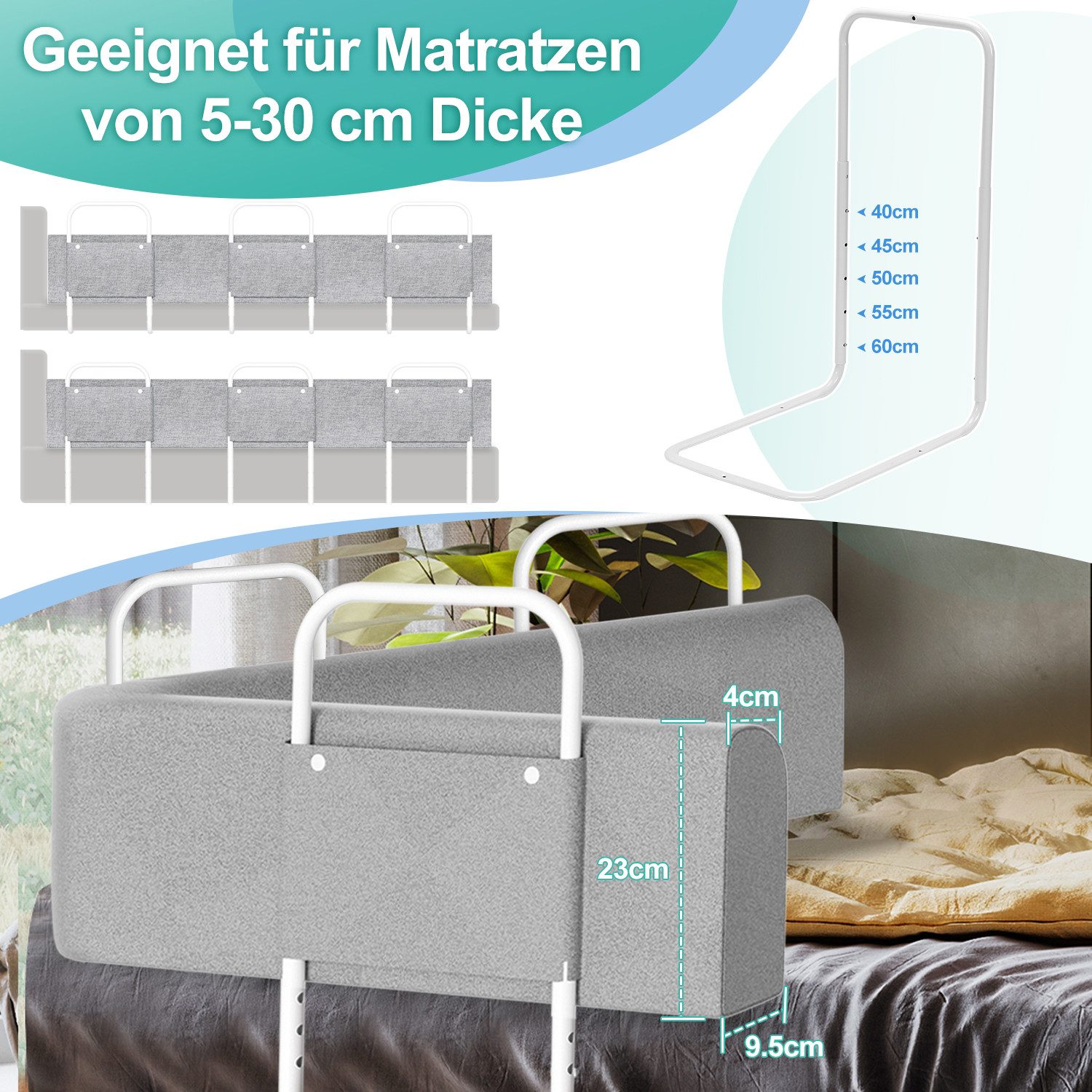 Clanmacy Bettschutzgitter Bettgitter Bettschutzgitter Kinder Rausfallschutz günstig online kaufen