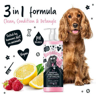 Bugalugs Tiershampoo Bugalugs Hundeshampoo 3in1 Conditioner Entwirrer, 500 ml, (1-St), pH neutral, Hundeshampoo, mit Vitaminen, 3in1 Formel
