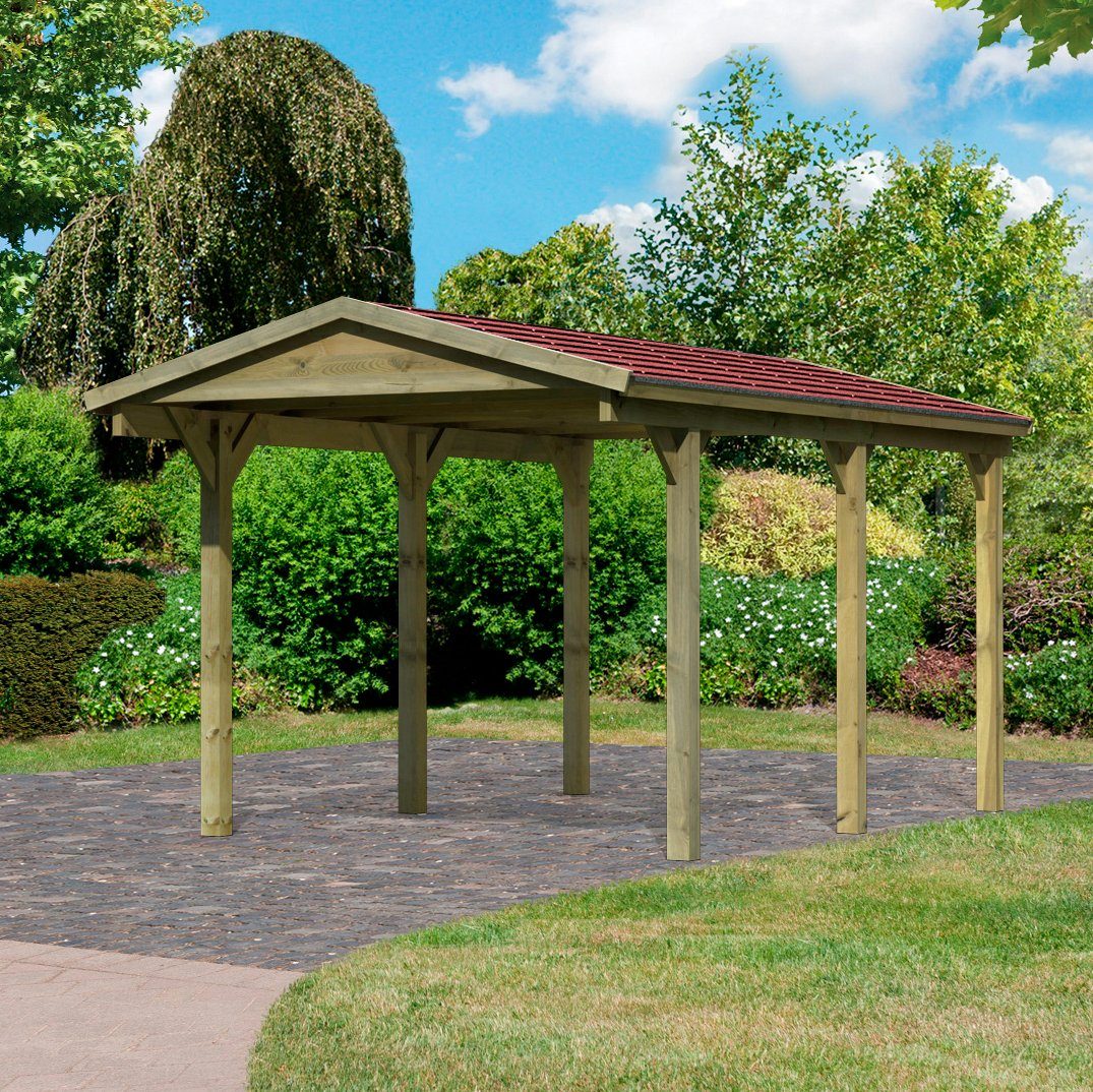 Karibu Einzelcarport Classic, BxT: 297x496 cm, 215 cm Einfahrtshöhe